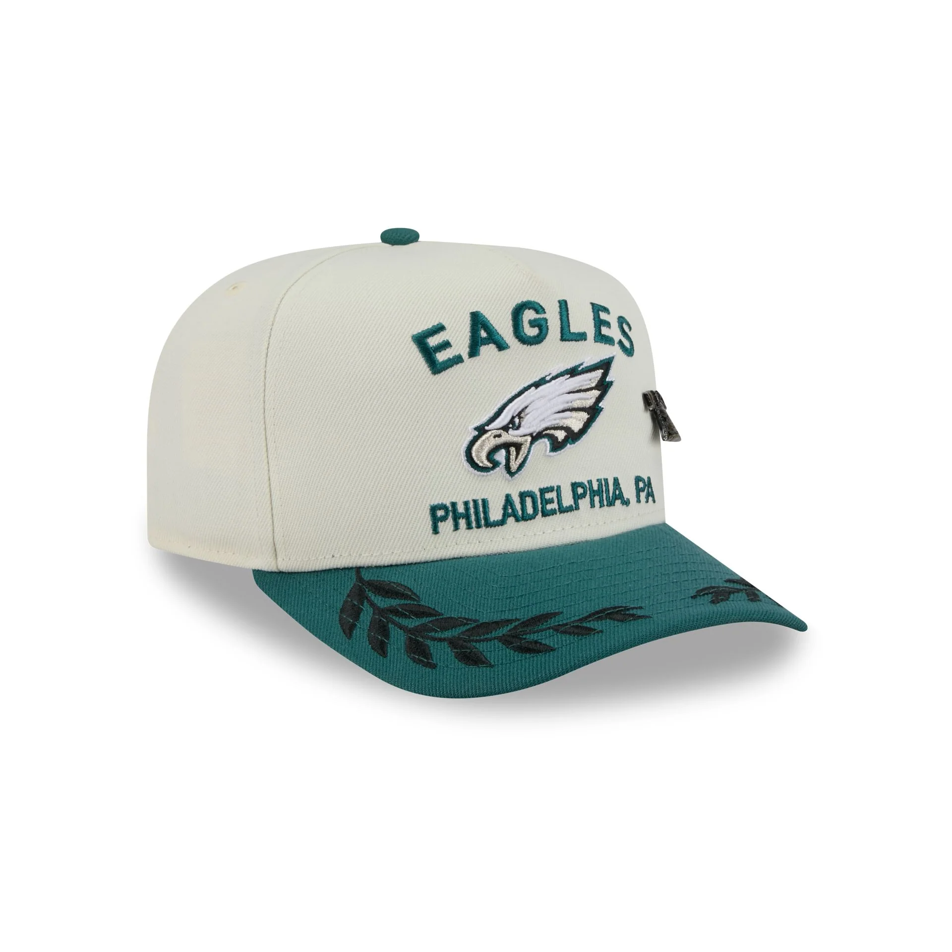 Philadelphia Eagles 2025 Draft Chrome White 59FIFTY A-Frame Fitted Hat