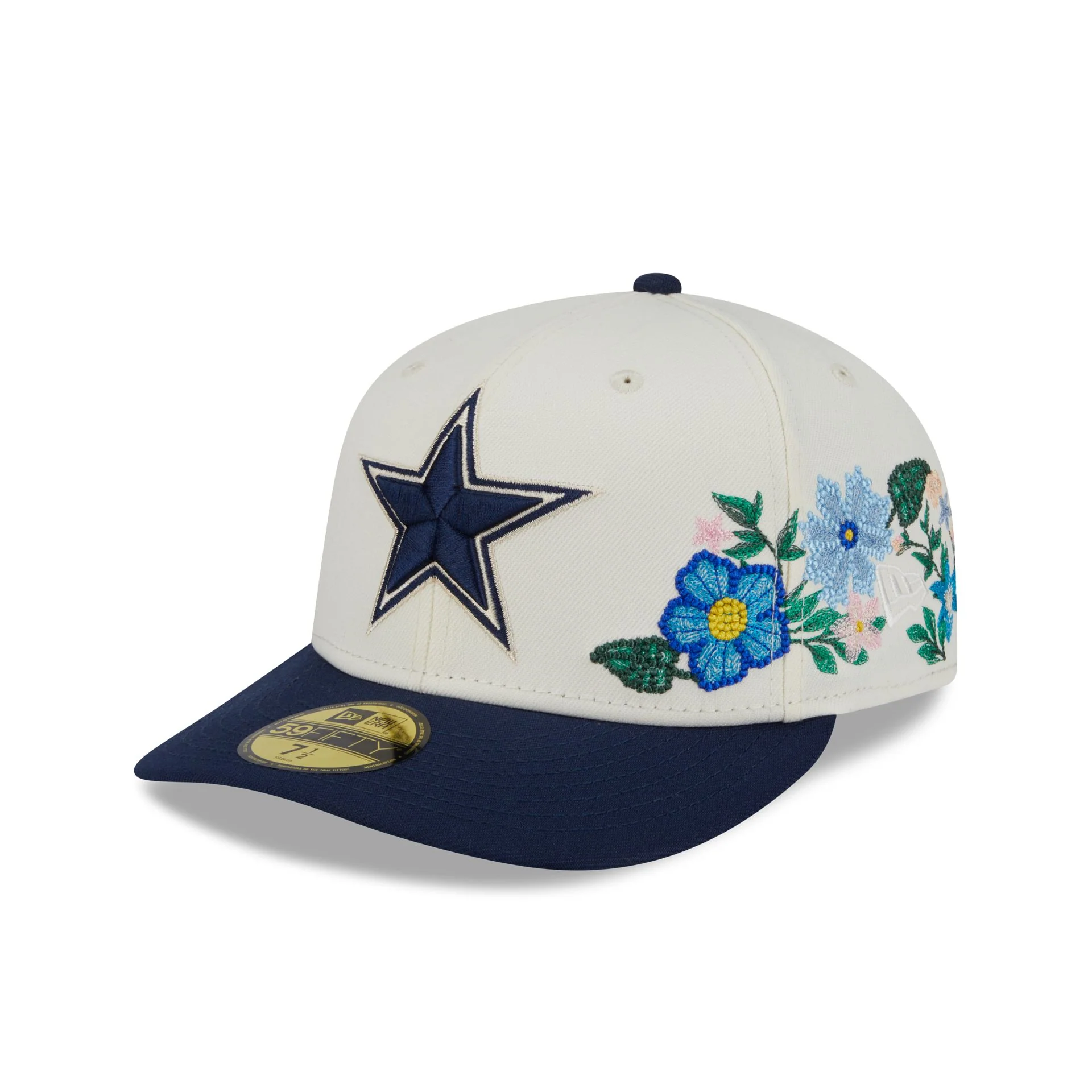 Dallas Cowboys Tonal Florals White 59FIFTY Fitted Hat