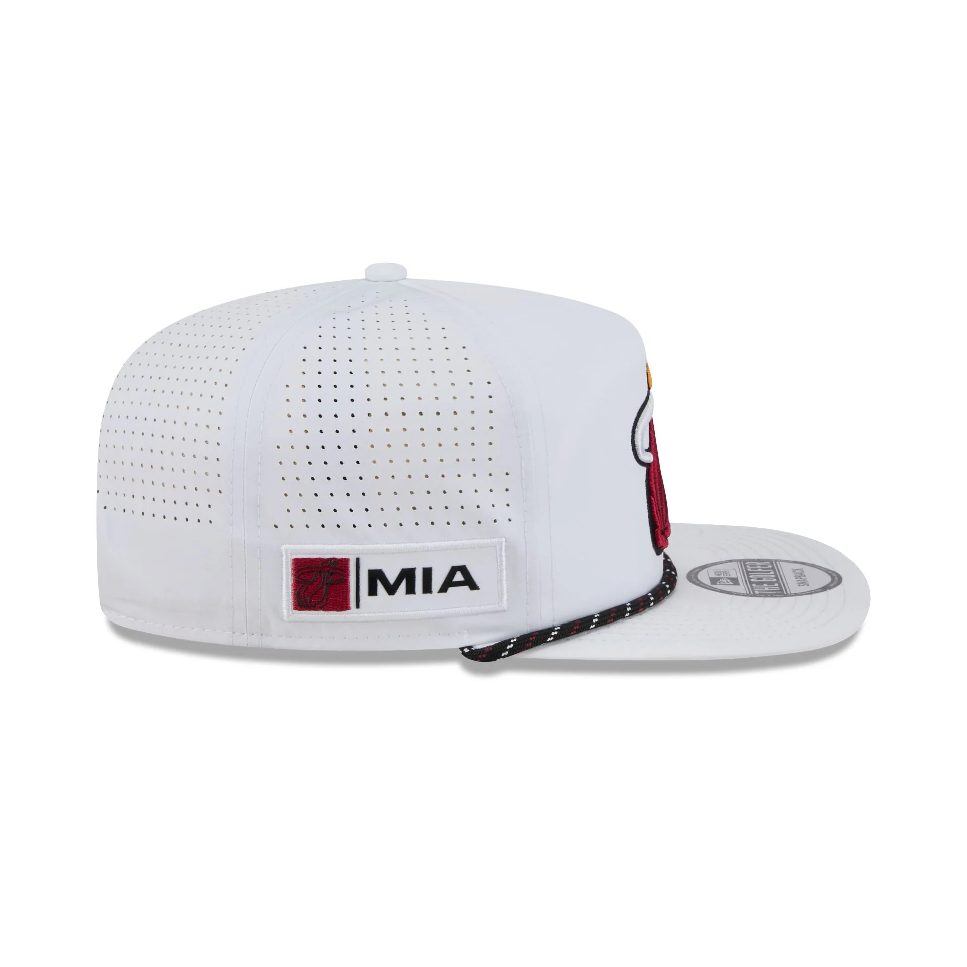 Miami Heat Optic White Performance Rope Golfer Hat