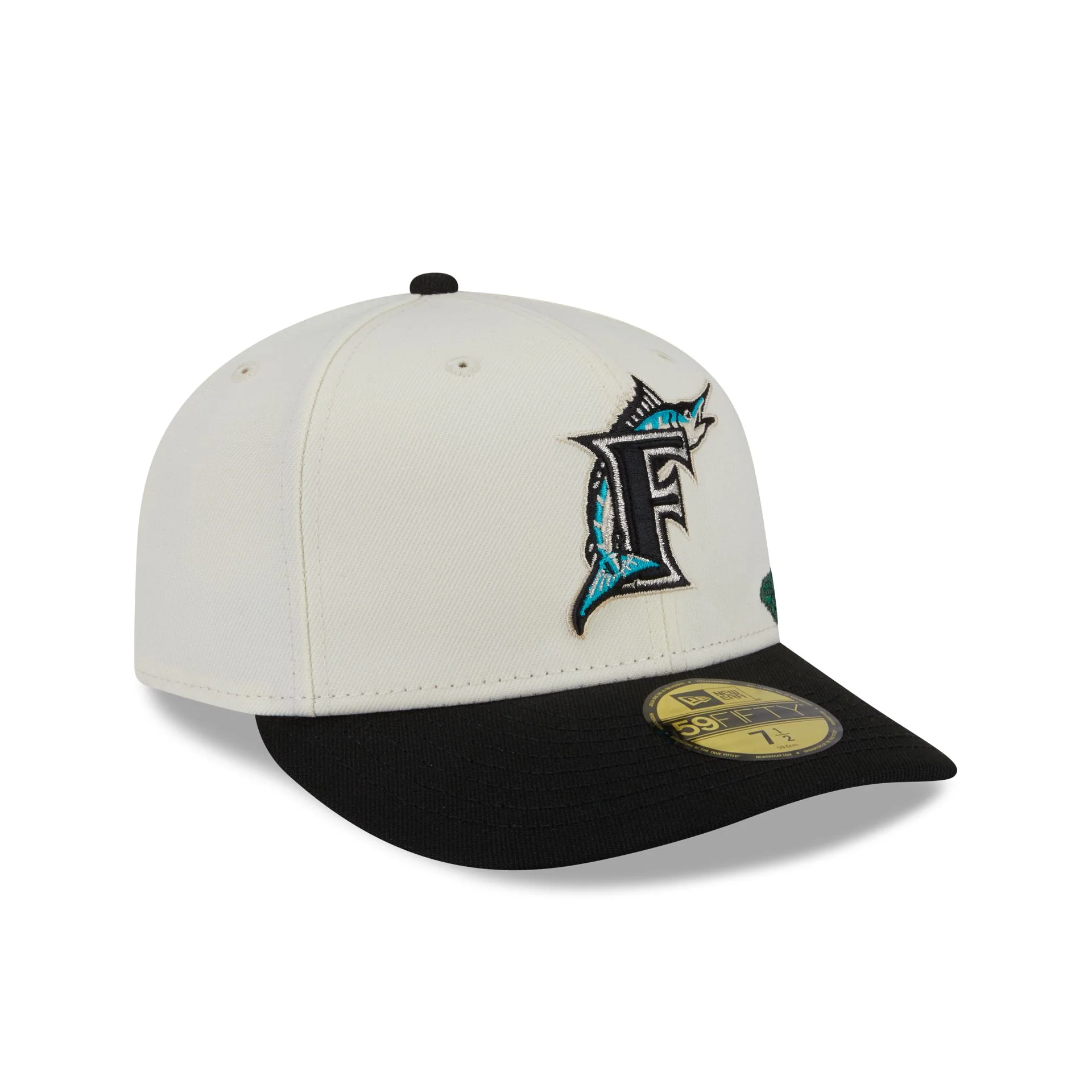 Miami Marlins Cooperstown Tonal Florals White 59FIFTY Fitted Hat