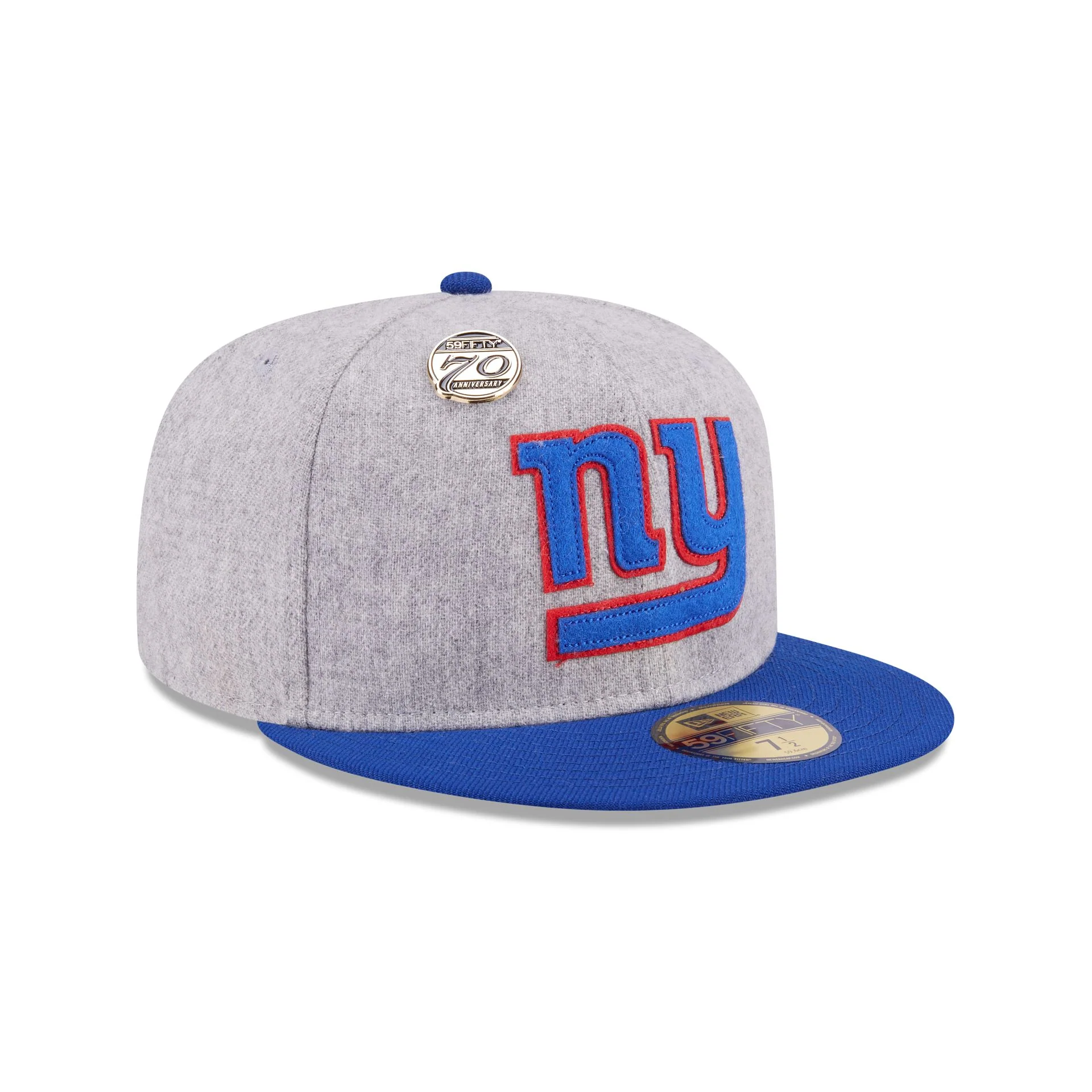 New York Giants 70th Anniversary Gray 59FIFTY Fitted Hat
