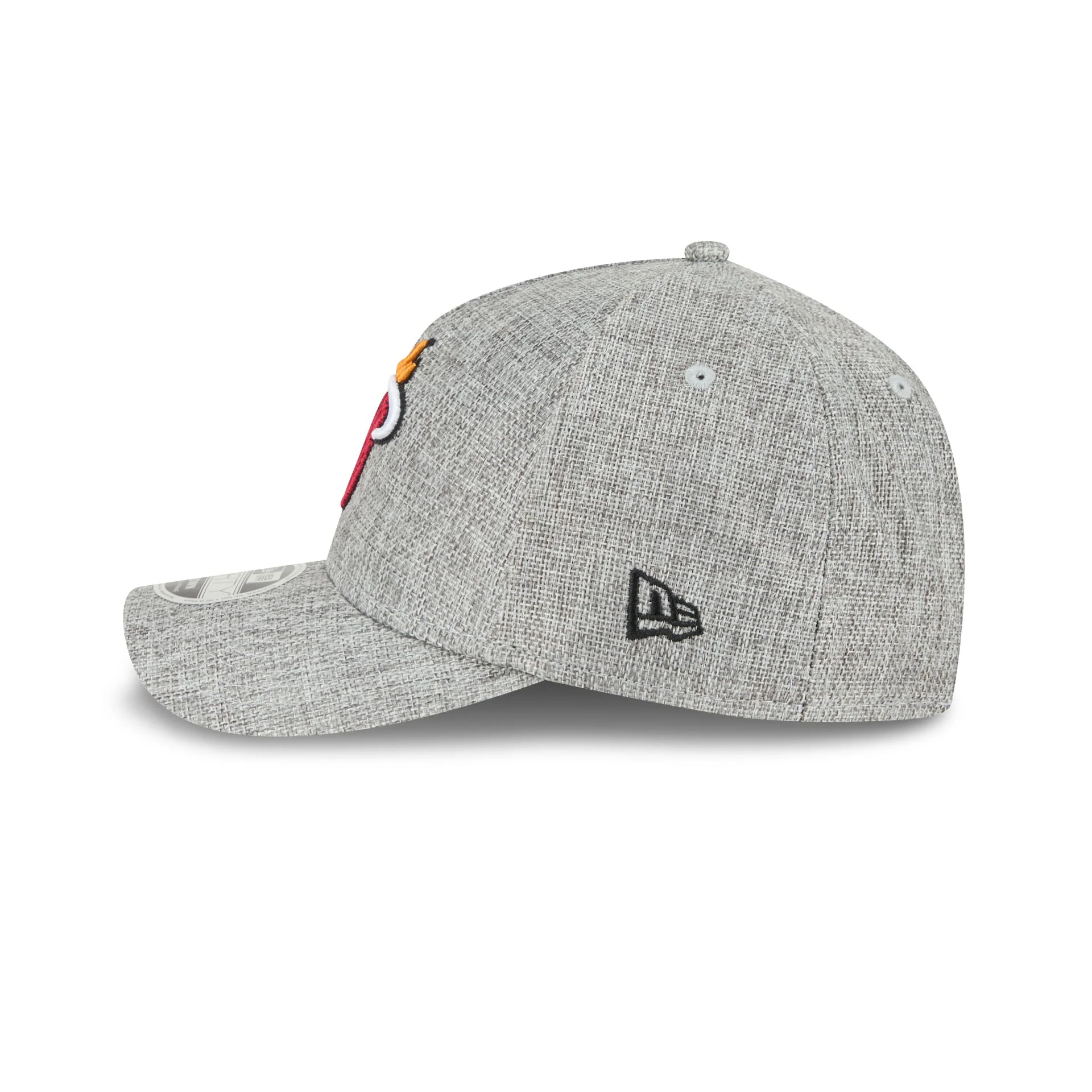 Miami Heat Cotton Weave Gray 9FORTY M-Crown A-Frame Snapback Hat