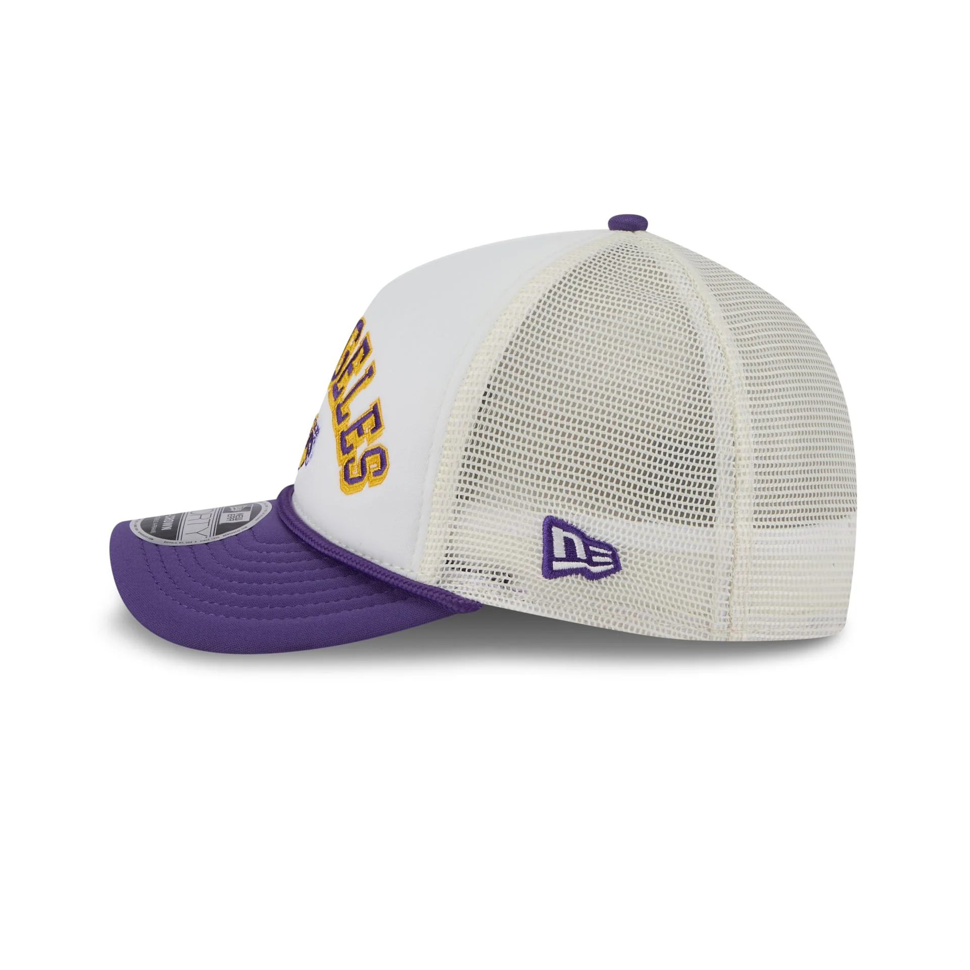 Los Angeles Lakers Chrome Arch 9FORTY M-Crown A-Frame Trucker Hat
