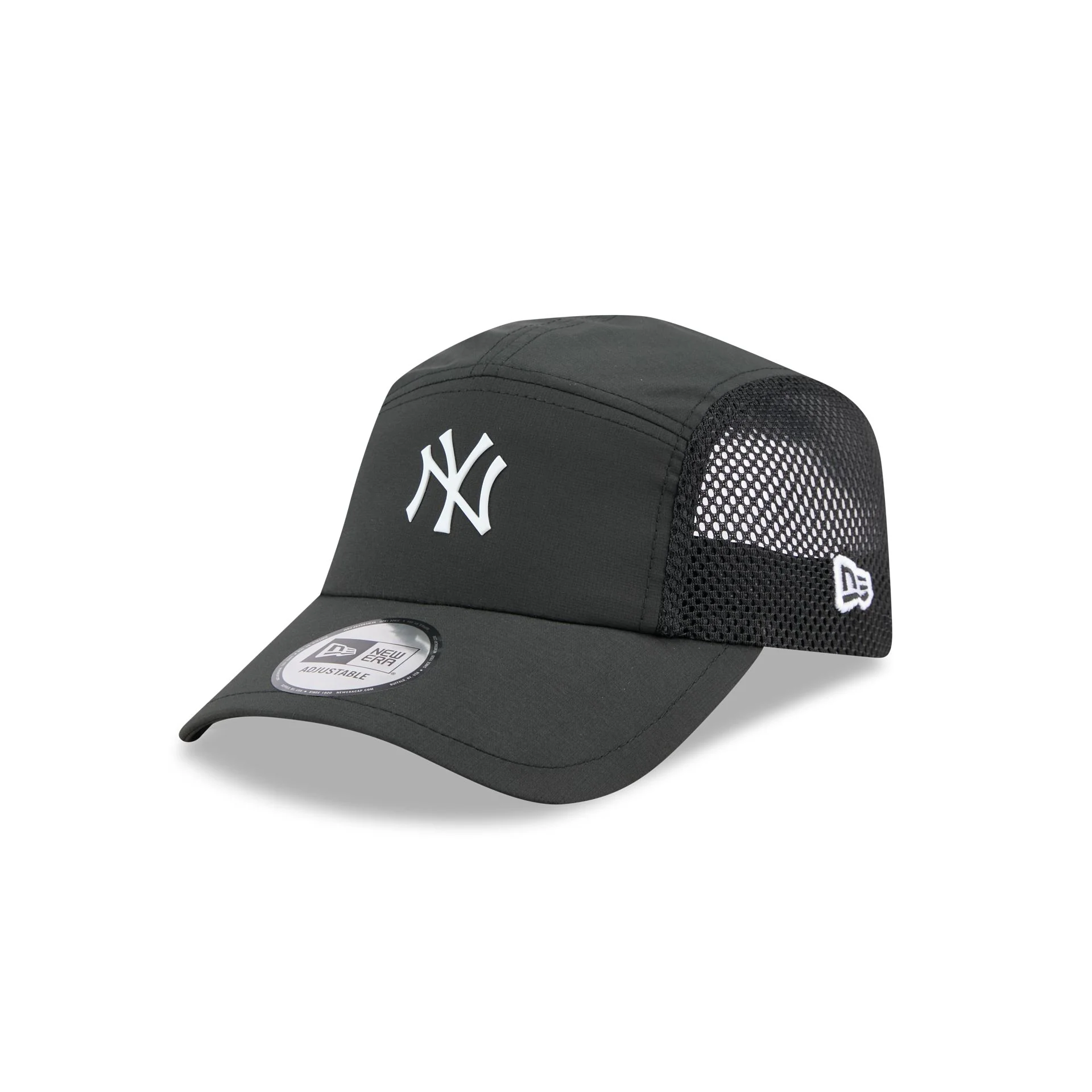 New York Yankees Black Poly Runner Adjustable Hat