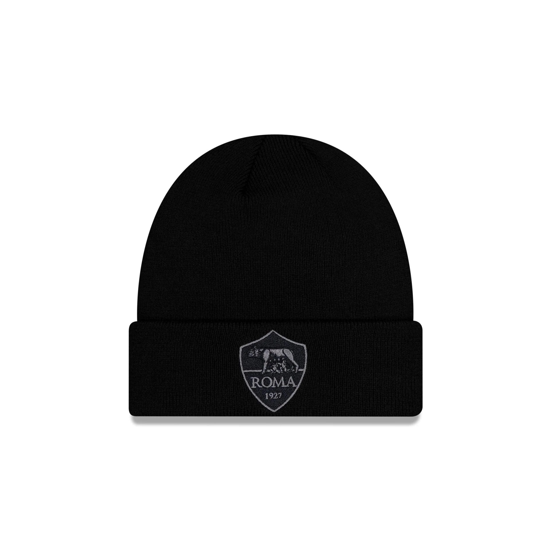 AS Roma Black Cuff Knit Hat