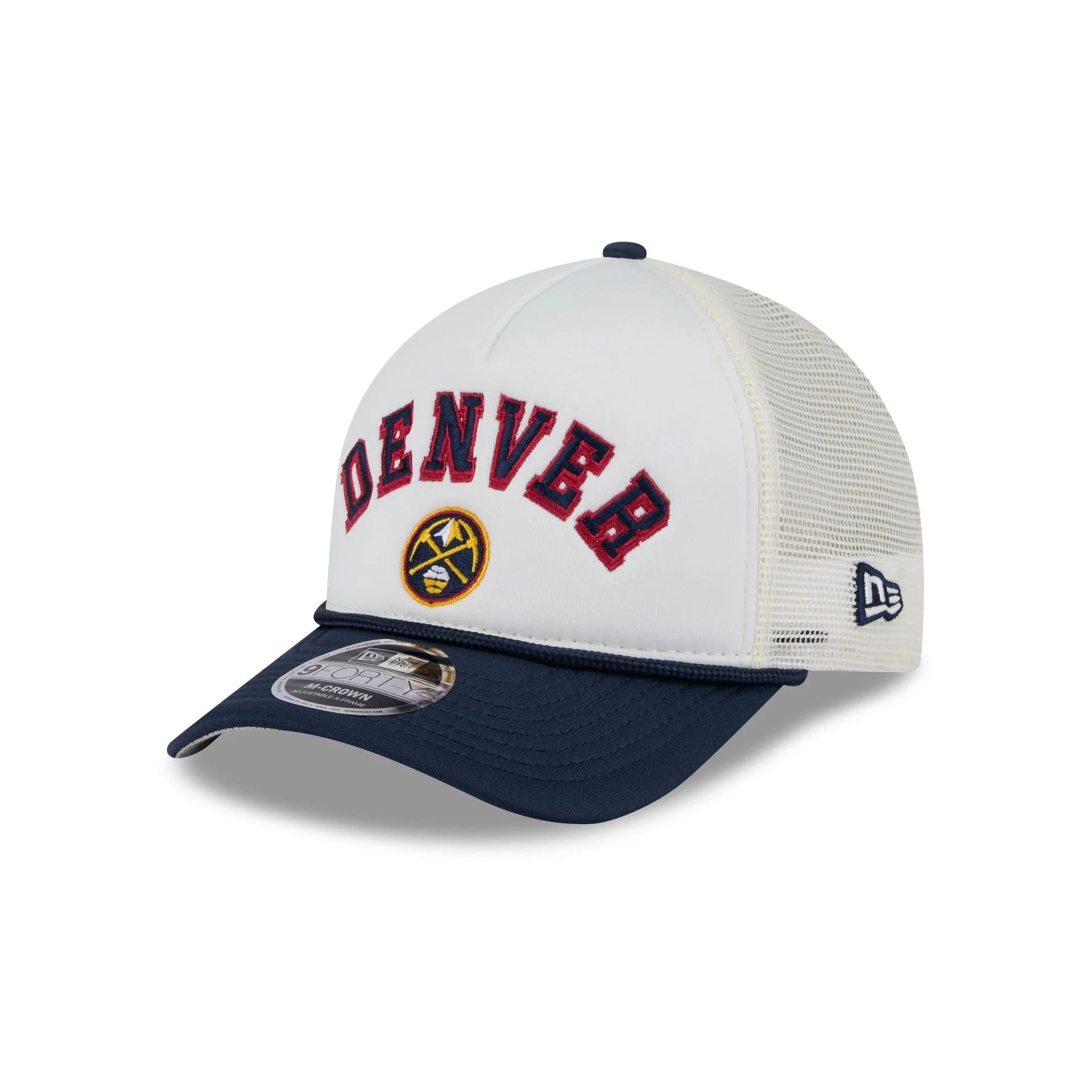 Denver Nuggets Chrome Arch 9FORTY M-Crown A-Frame Trucker Hat