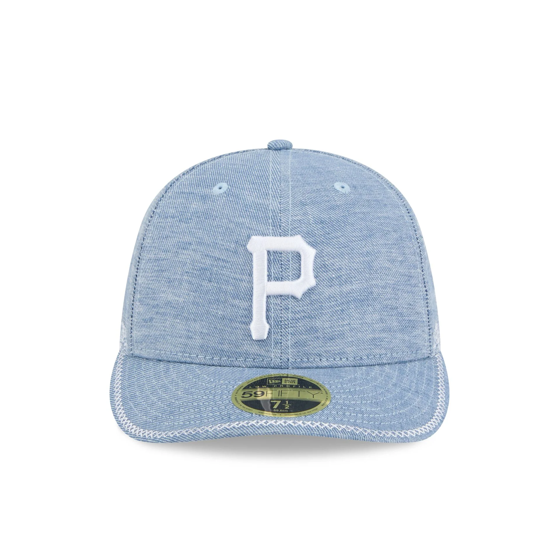 Pittsburgh Pirates Hand Stitched Chambray Low Profile 59FIFTY Fitted Hat
