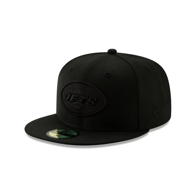 New York Jets Basic Black On Black 59FIFTY Fitted Hat
