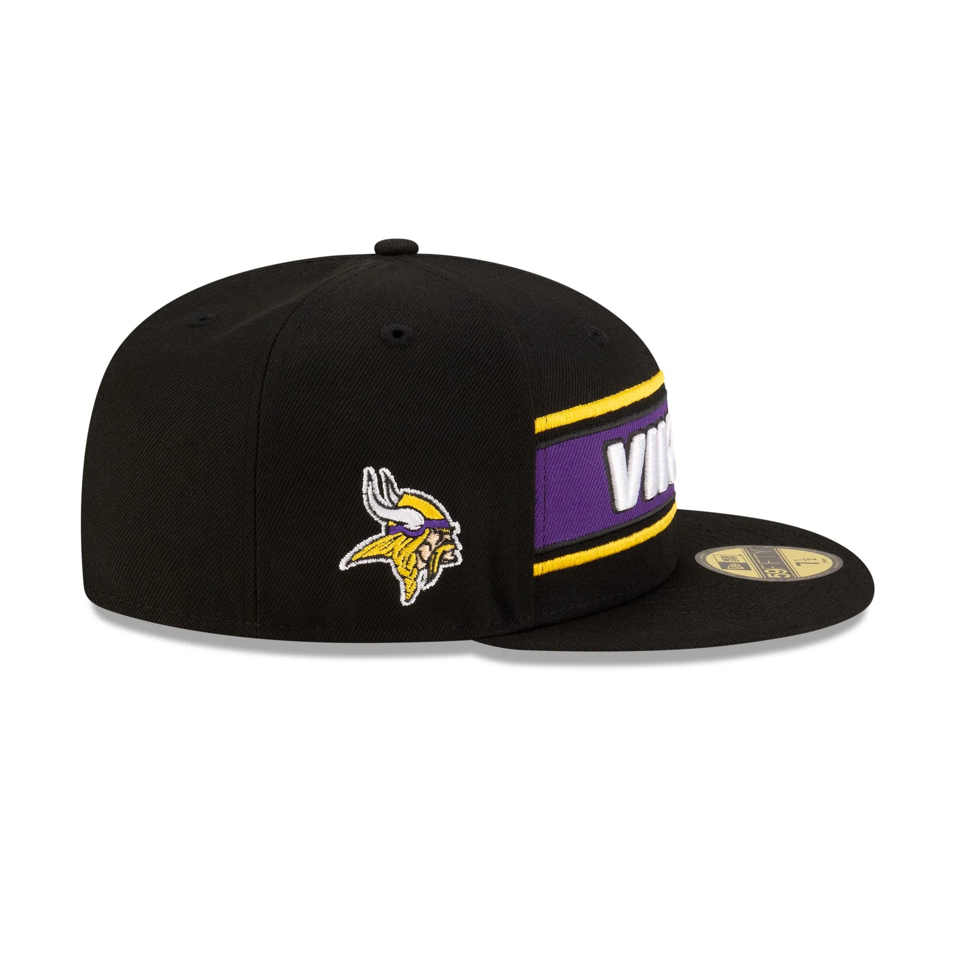 Minnesota Vikings 2024 Sideline Black 59FIFTY Fitted Hat