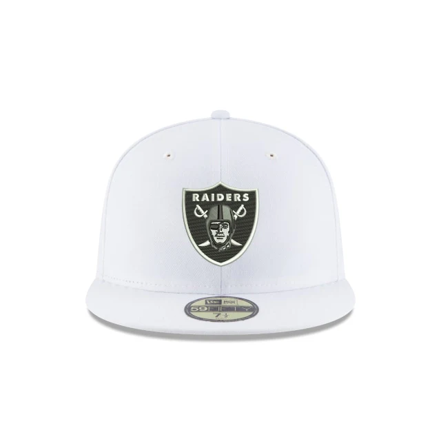 Las Vegas Raiders White 59FIFTY Fitted Hat
