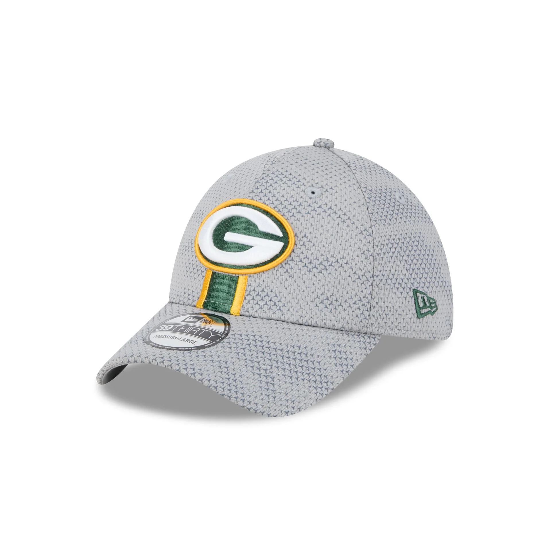 Green Bay Packers 2024 Sideline Gray 39THIRTY Stretch Fit Hat