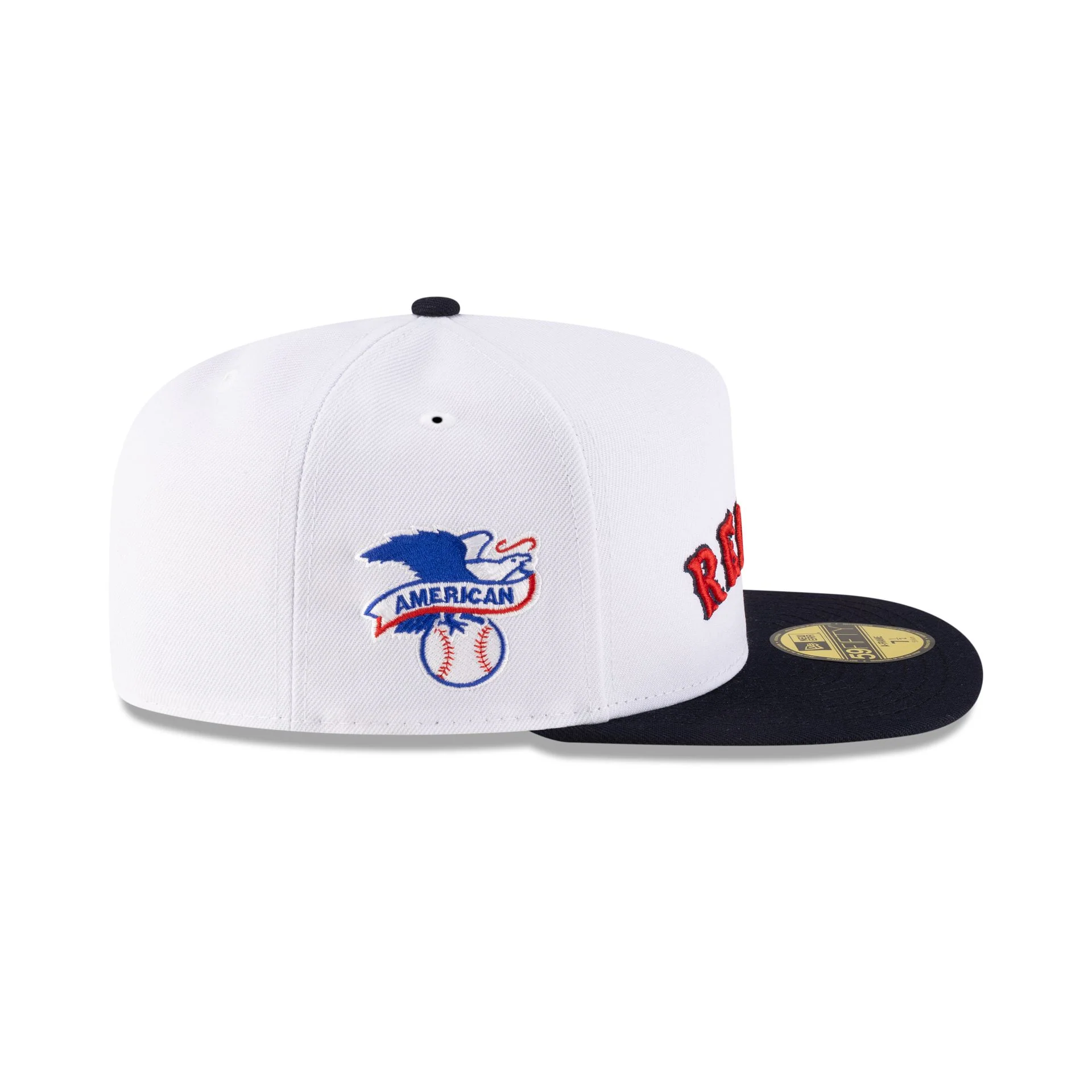 Just Caps League Sidepatch Optic White Boston Red Sox 59FIFTY A-Frame Fitted Hat