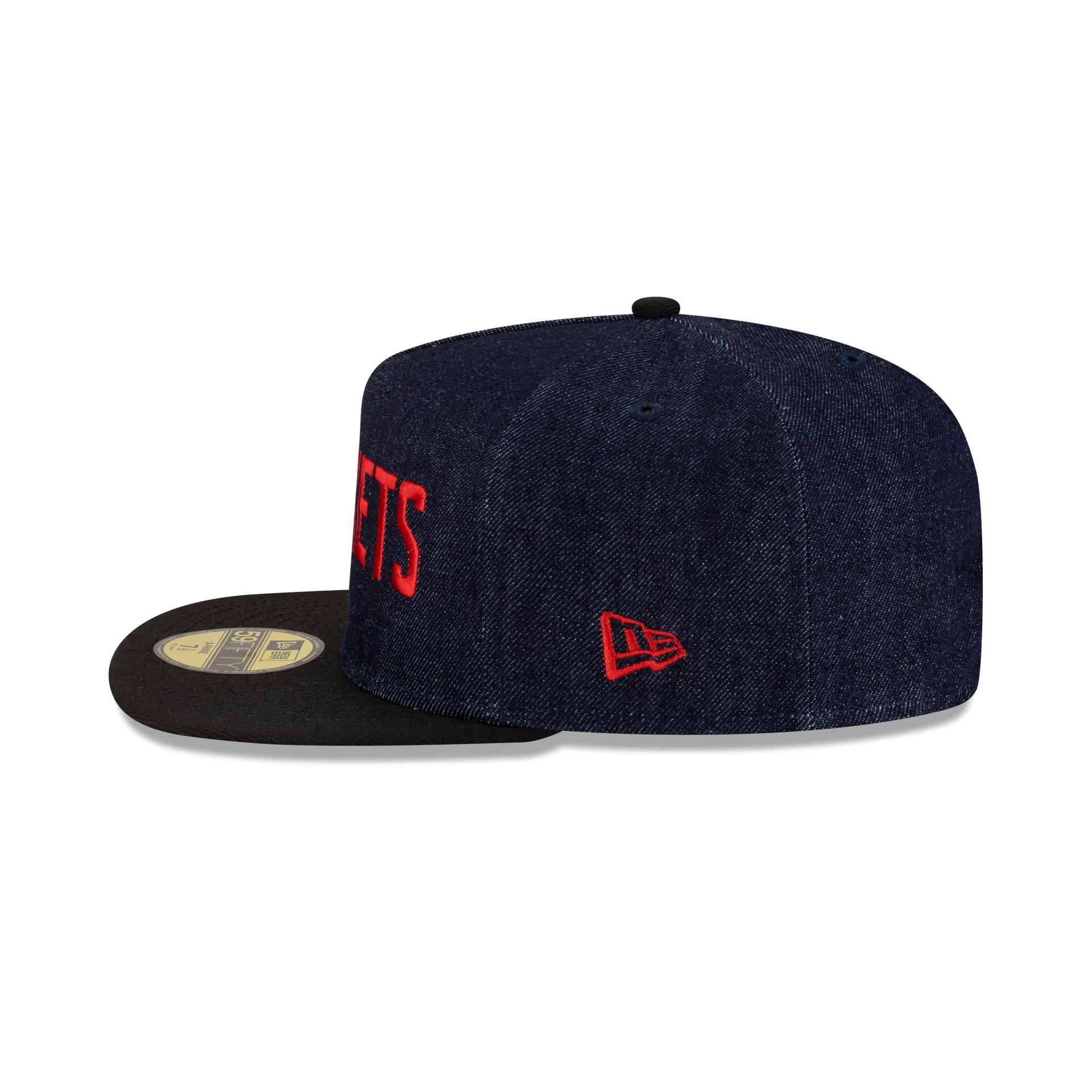 Houston Rockets Navy Denim 59FIFTY A-Frame Fitted Hat