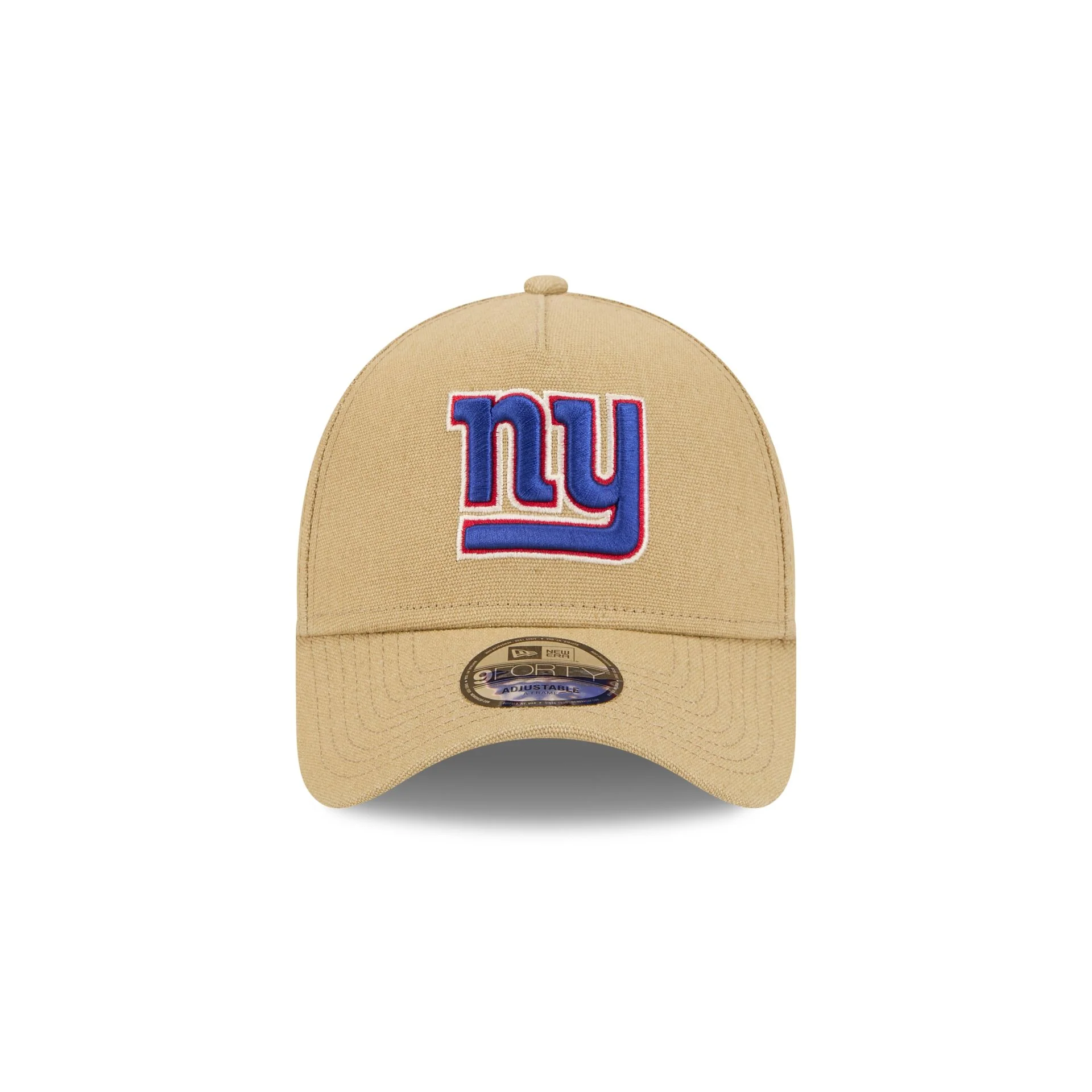 New York Giants Logo Essentials Khaki 9FORTY A-Frame Snapback Hat