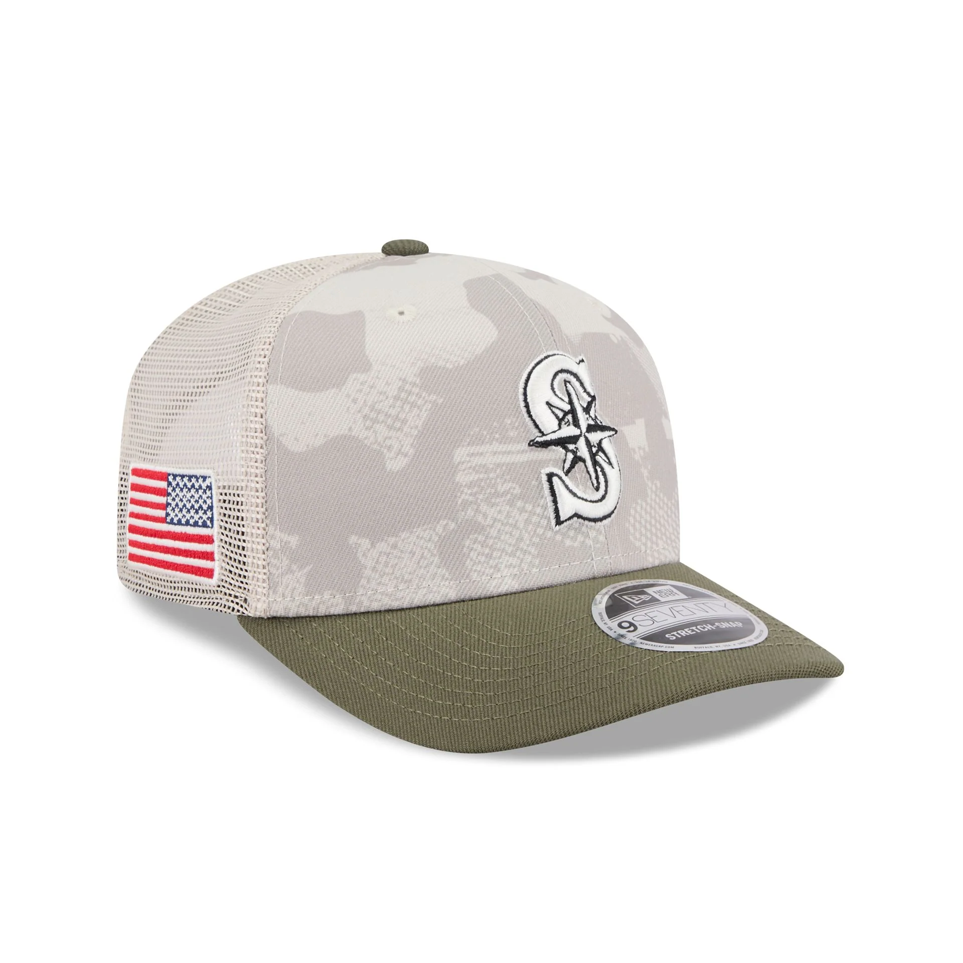 Seattle Mariners Armed Forces Day 2025 9SEVENTY Trucker Hat