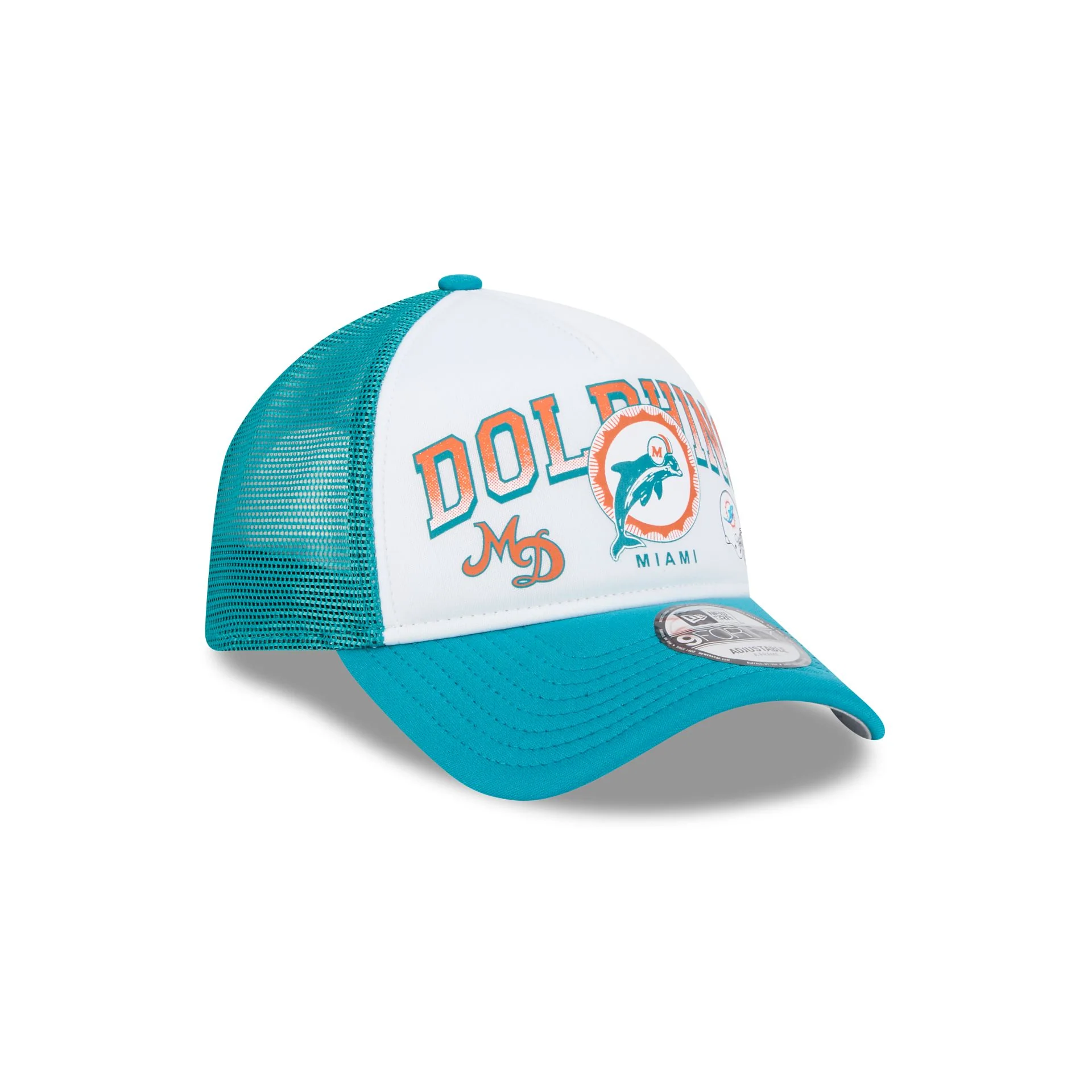 Miami Dolphins Sport Classics 9FORTY A-Frame Trucker Hat