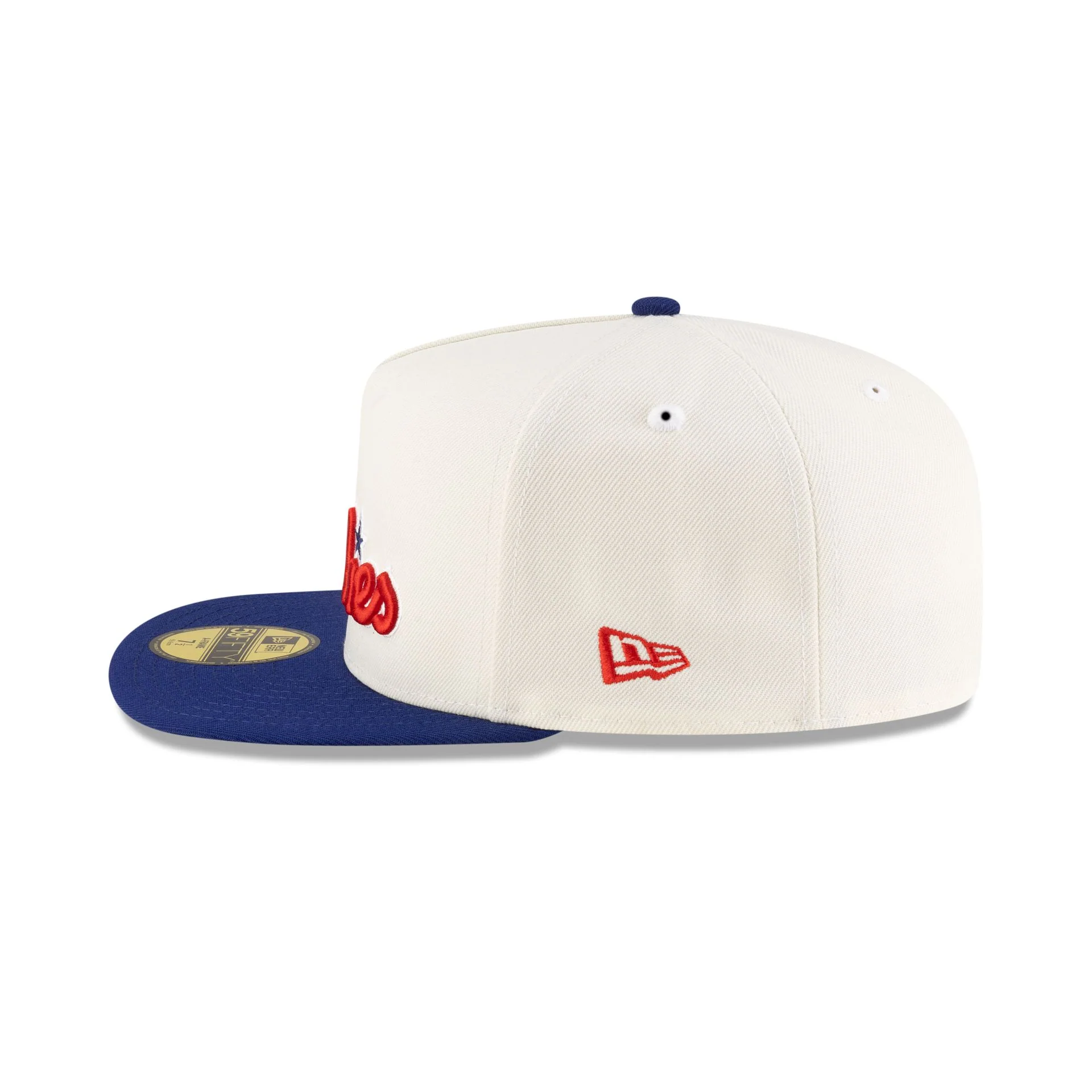Just Caps League Sidepatch Chrome White Philadelphia Phillies 59FIFTY A-Frame Fitted Hat