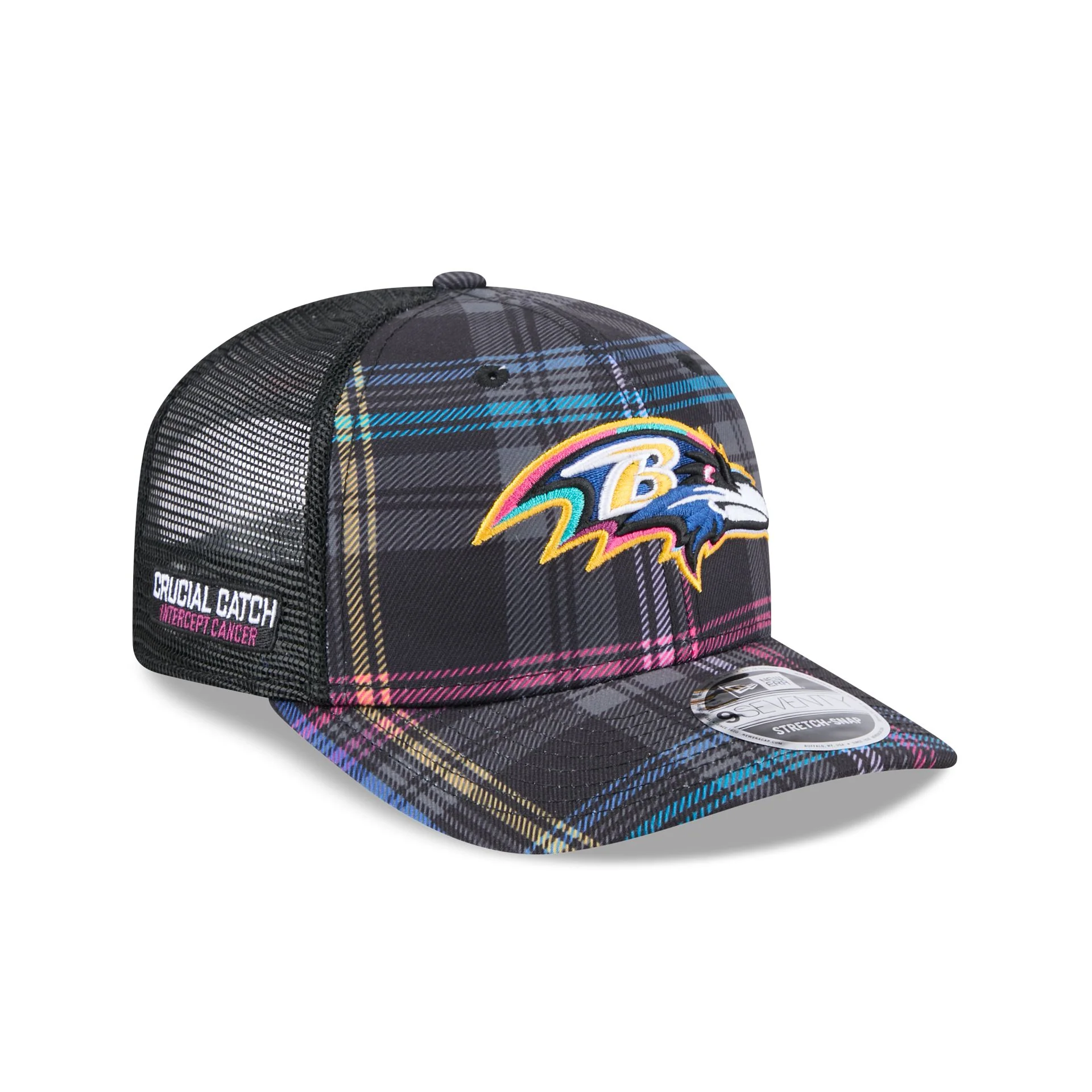 Baltimore Ravens 2024 Crucial Catch 9SEVENTY Trucker Hat