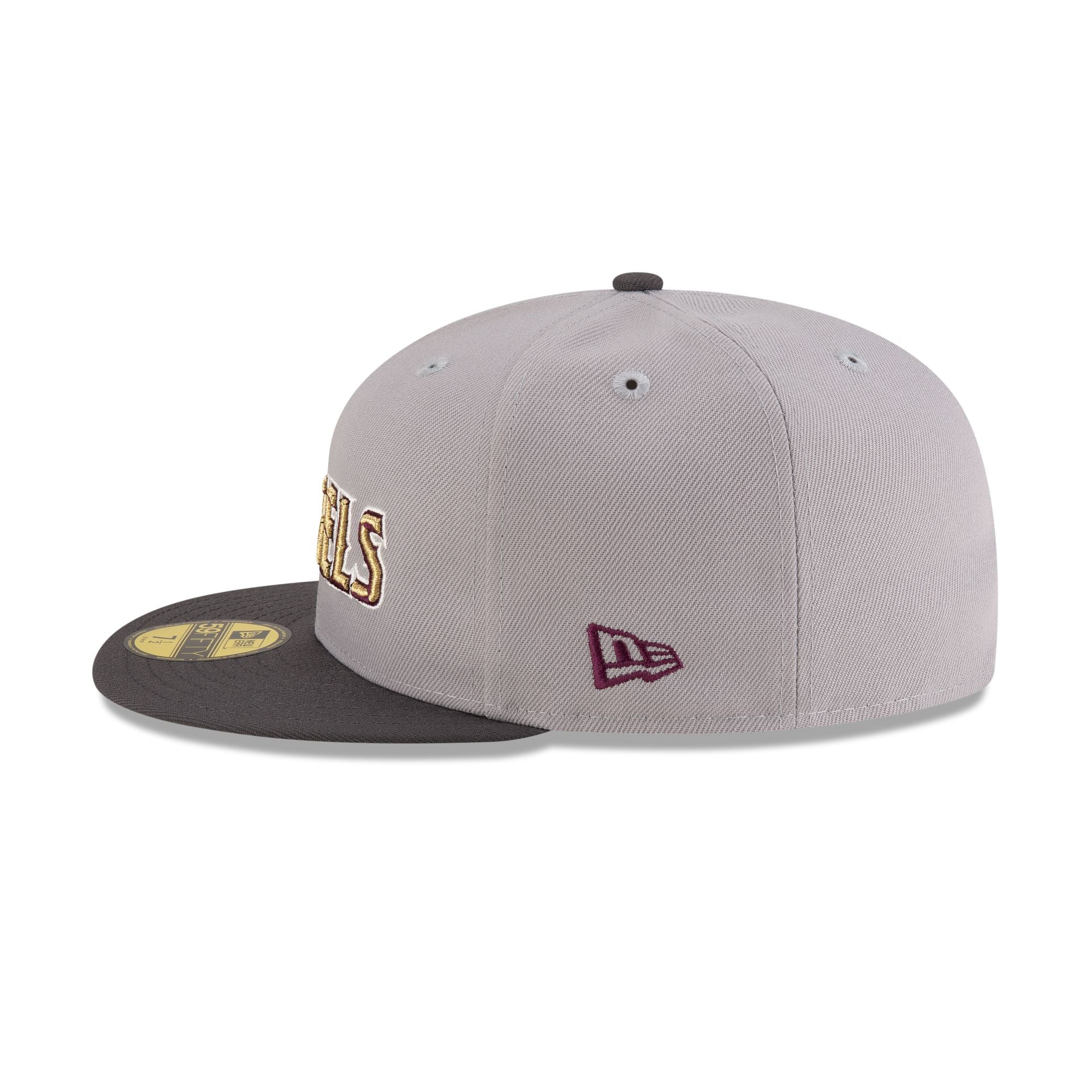 Just Caps Graphite Maroon Los Angeles Angels 59FIFTY Fitted Hat