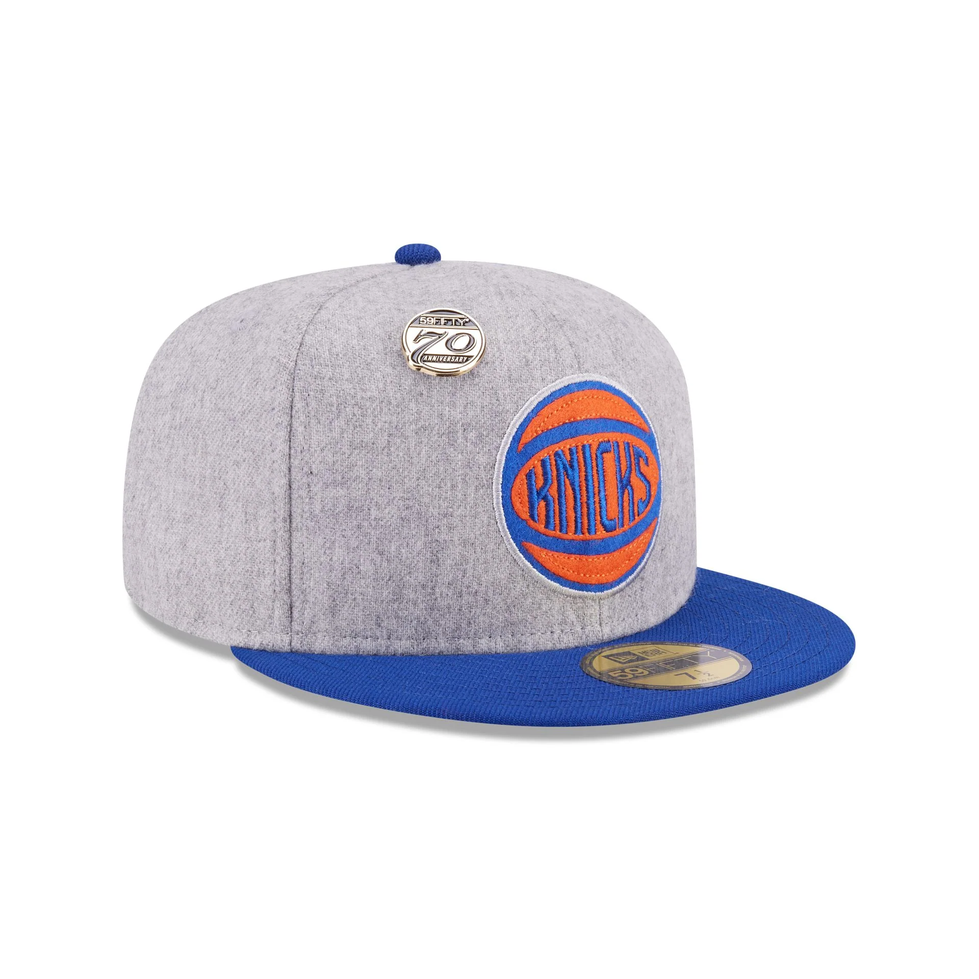 New York Knicks 70th Anniversary Gray 59FIFTY Fitted Hat