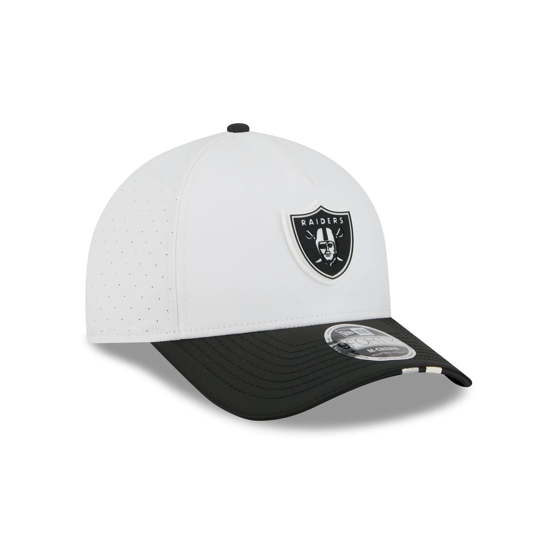 Las Vegas Raiders 2025 Training 9FORTY M-Crown A-Frame Snapback Hat