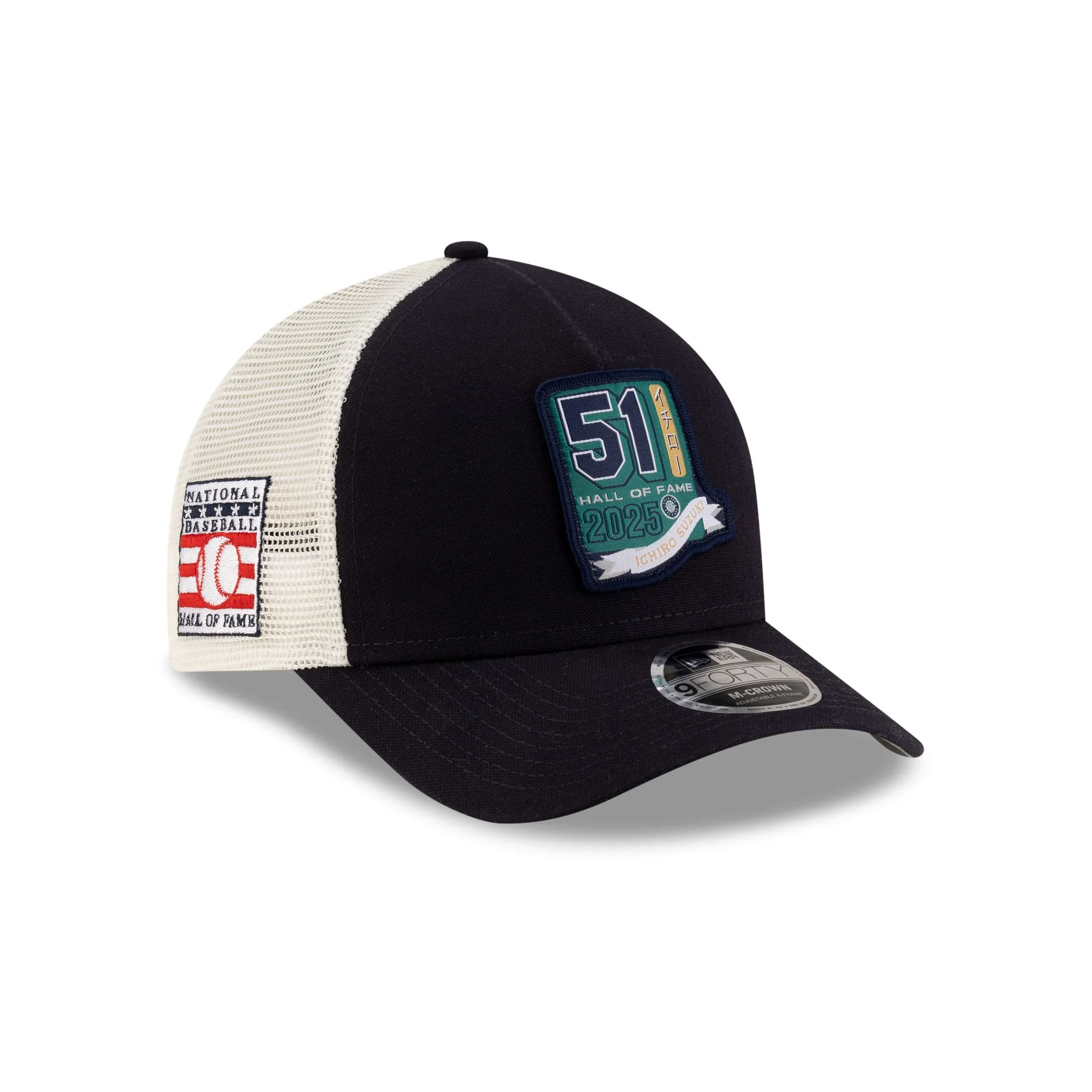 Seattle Mariners Hall of Fame 2025 Ichiro Suzuki 9FORTY M-Crown A-Frame Trucker Hat
