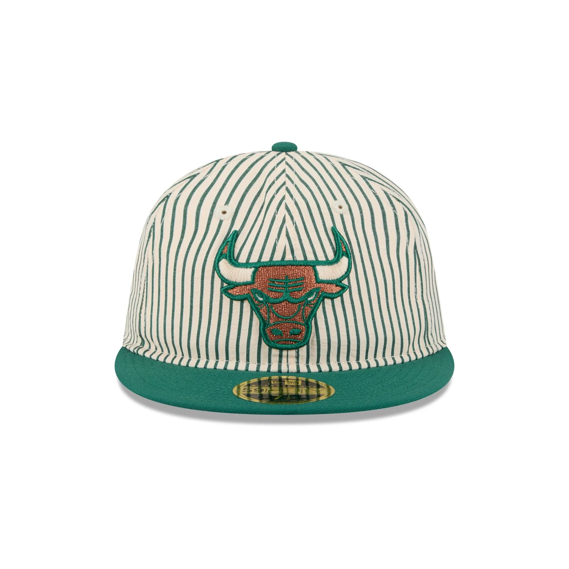 Just Caps Seersucker Chicago Bulls Retro Crown 59FIFTY Fitted Hat
