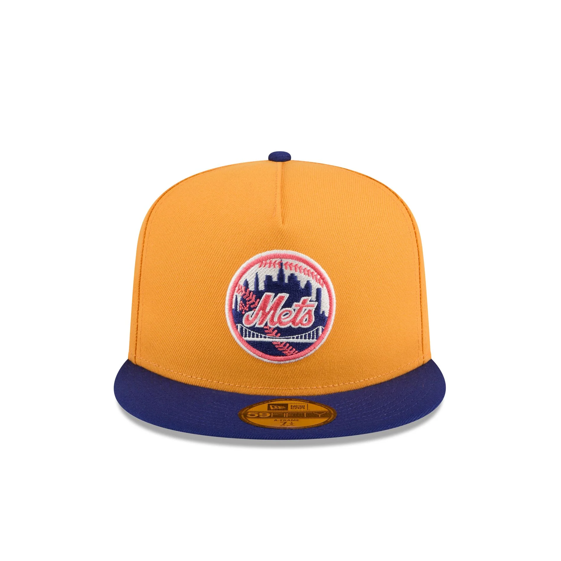 New York Mets Gold 59FIFTY A-Frame Fitted Hat
