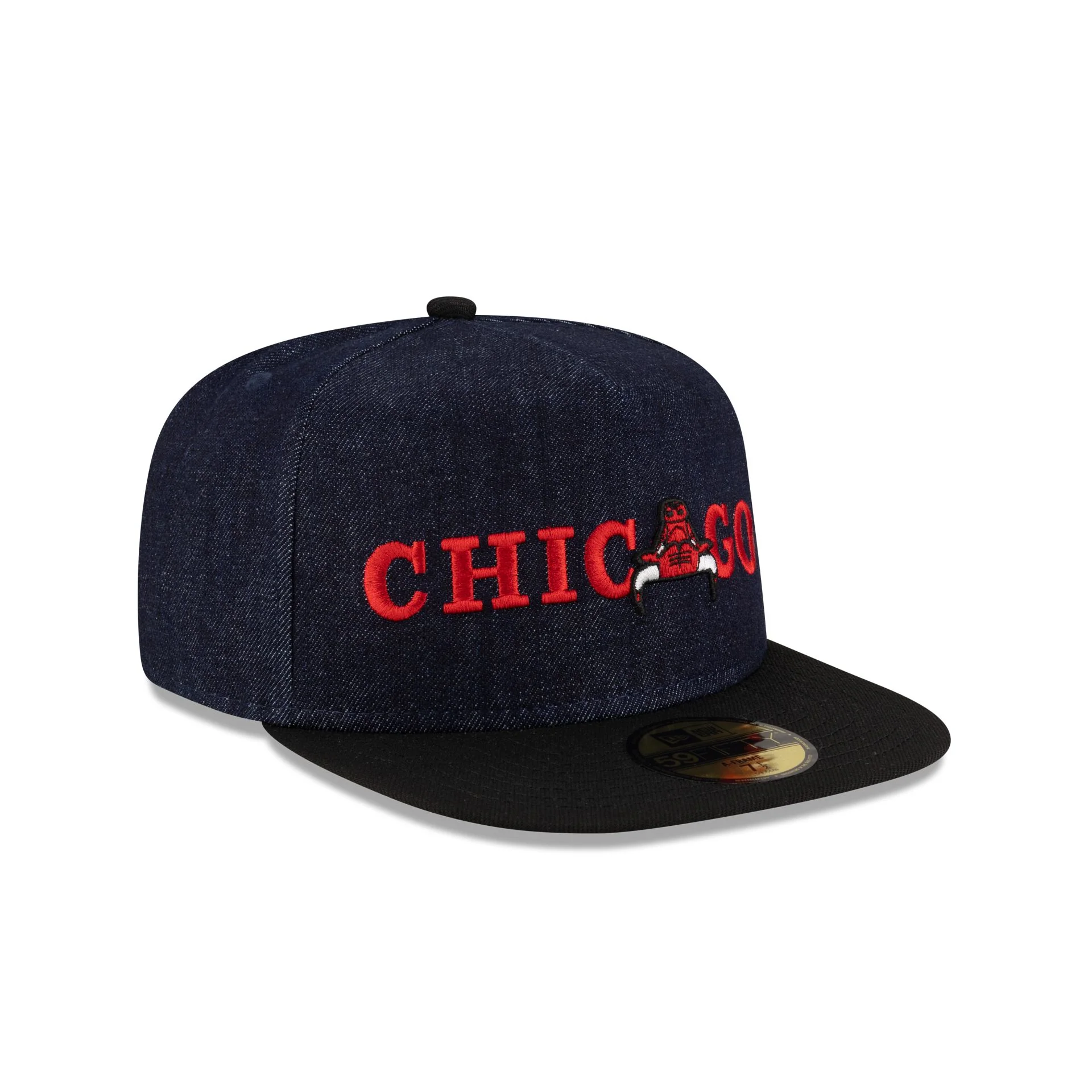 Chicago Bulls Navy Denim 59FIFTY A-Frame Fitted Hat