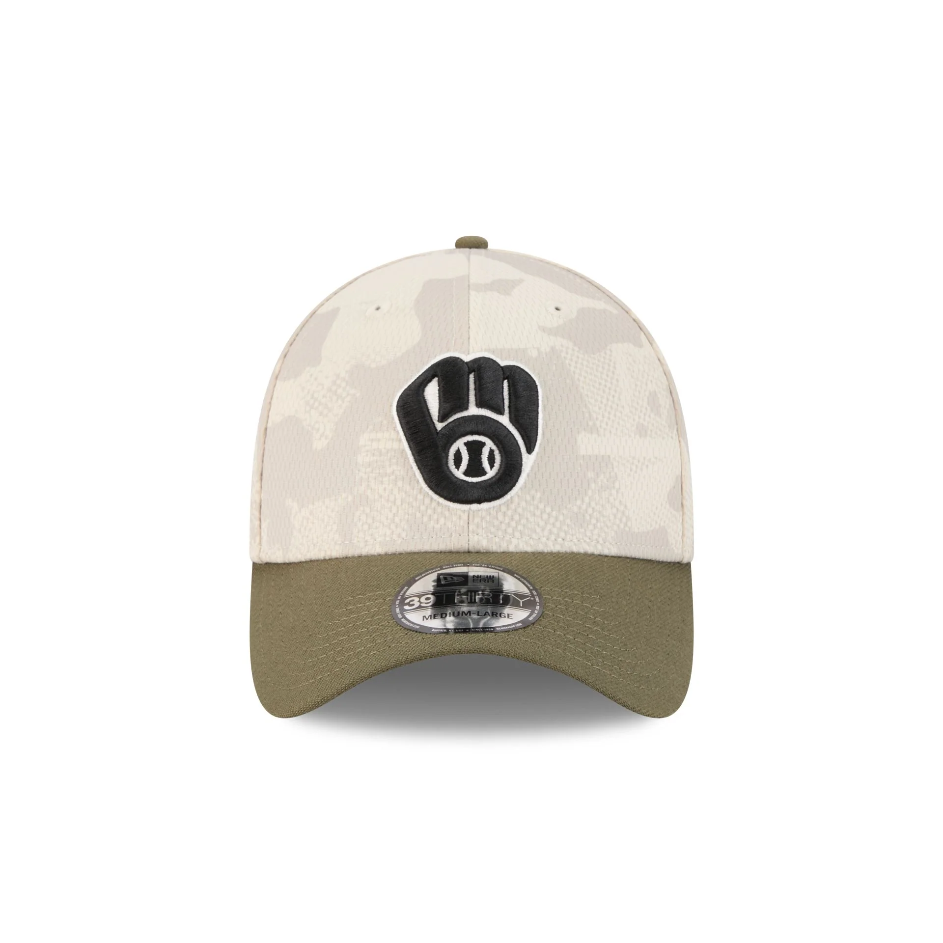 Milwaukee Brewers Armed Forces Day 2025 39THIRTY Stretch Fit Hat