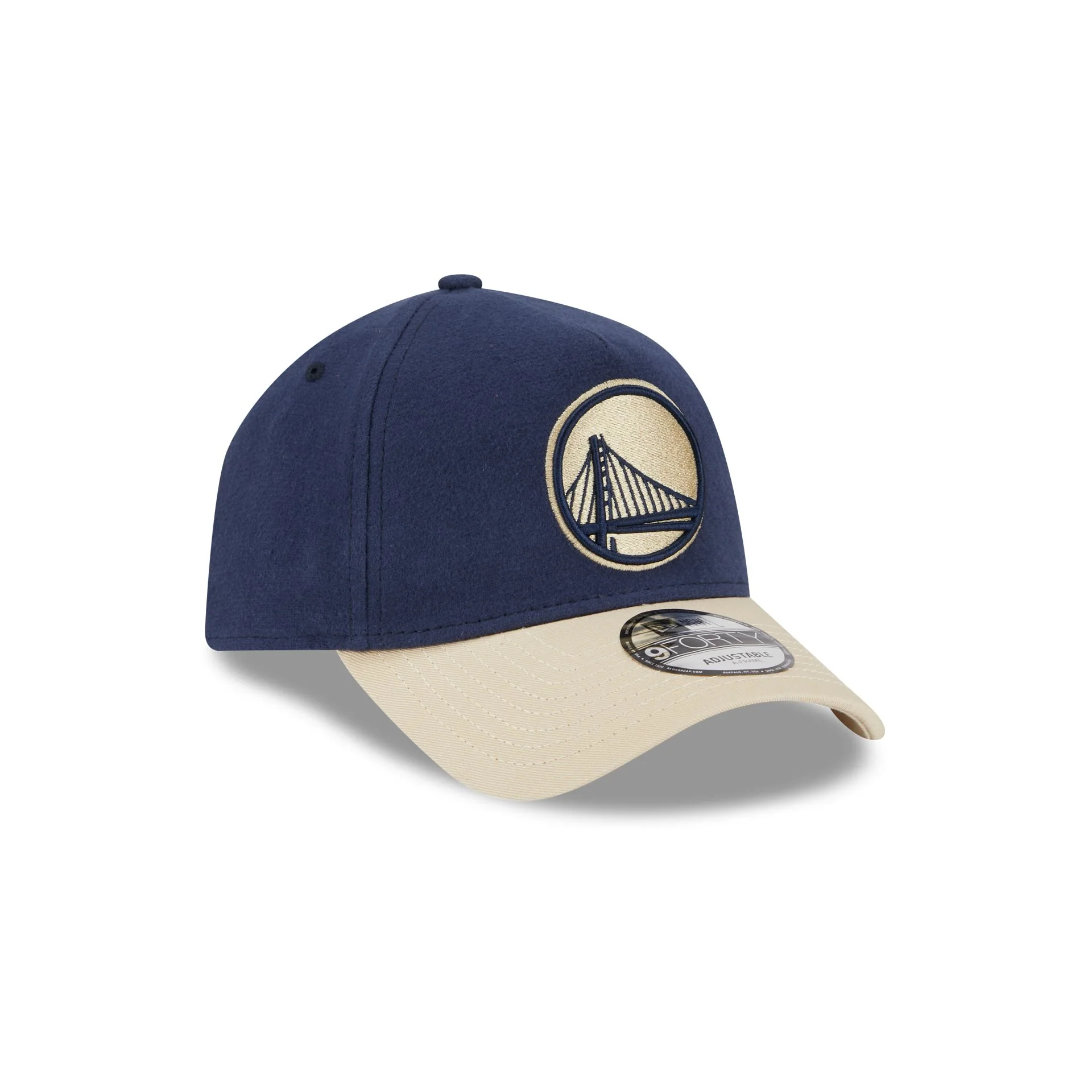 Golden State Warriors Moleskin Crown Navy 9FORTY A-Frame Snapback Hat