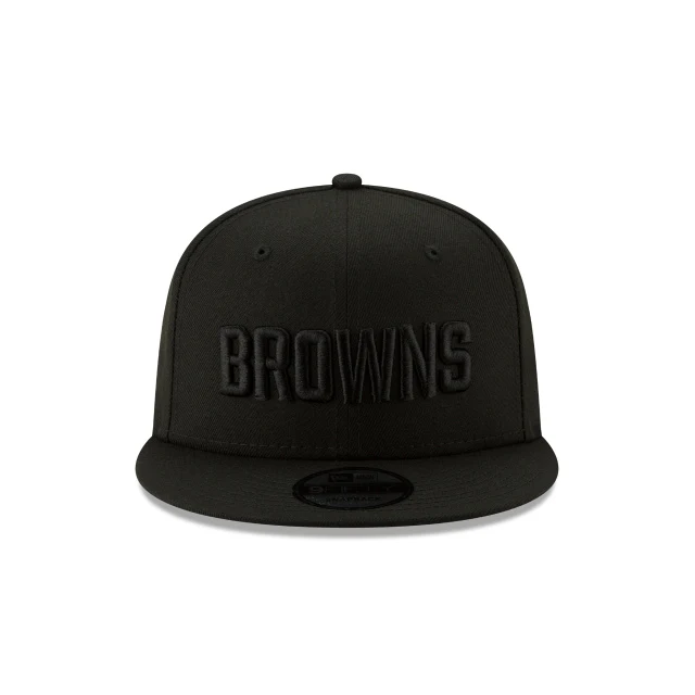 Cleveland Browns Basic Black On Black 9FIFTY Snapback Hat