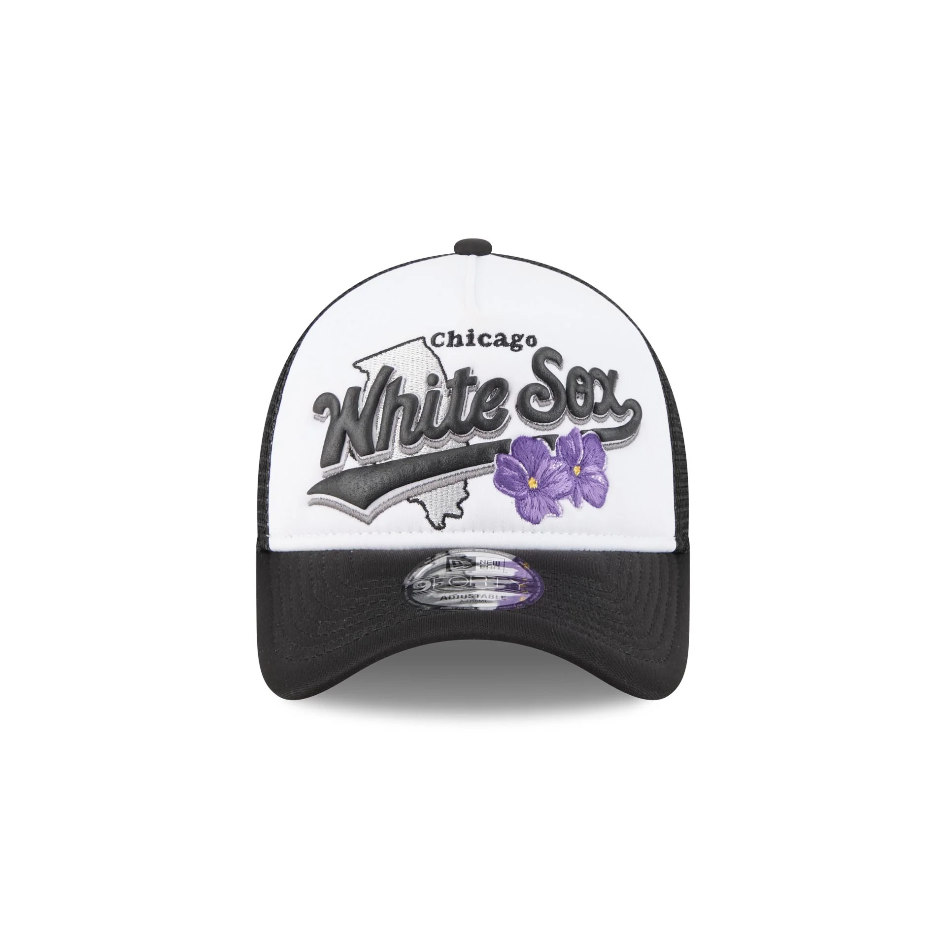 Chicago White Sox State Flower 9FORTY A-Frame Trucker Hat
