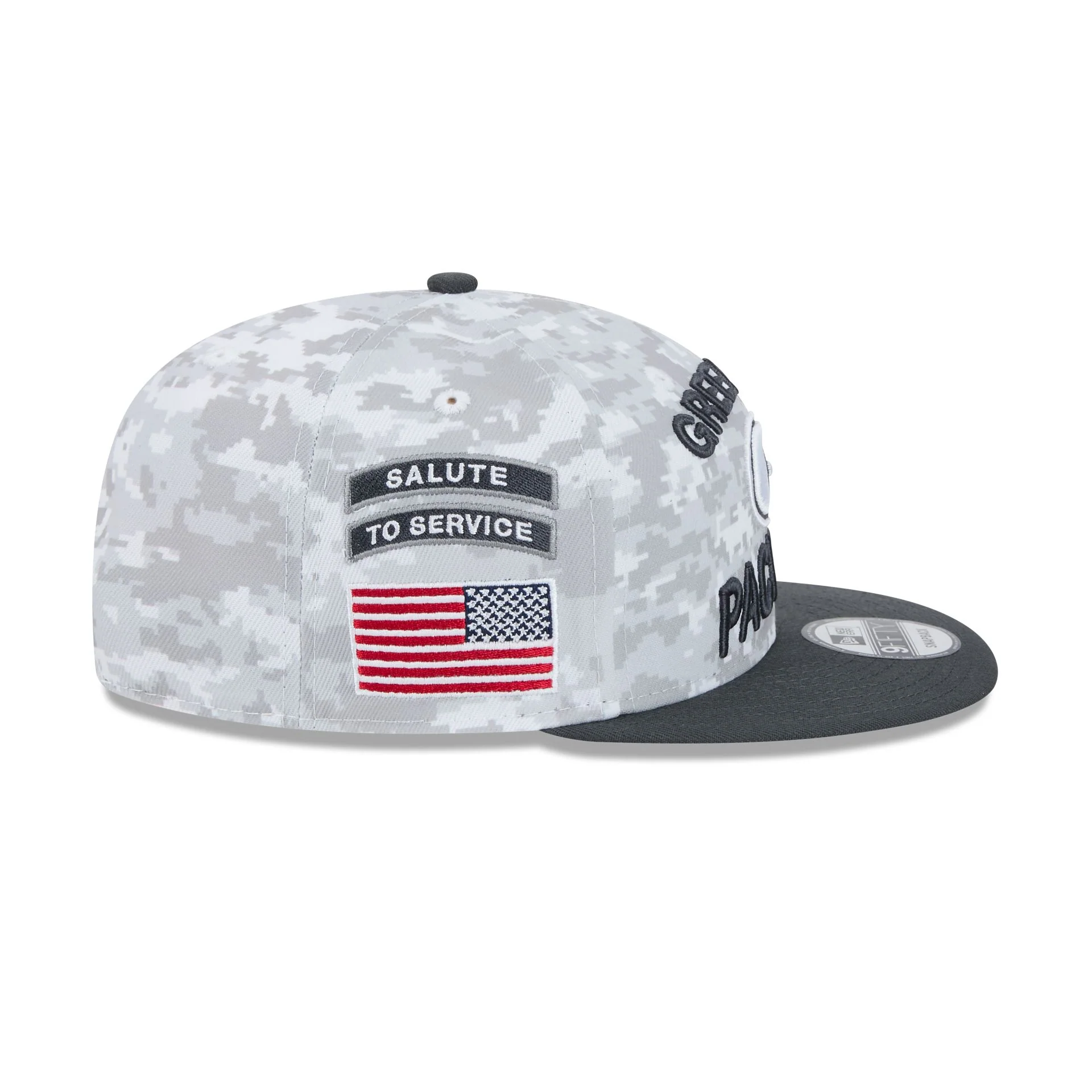 Green Bay Packers 2024 Salute to Service 9FIFTY Snapback Hat