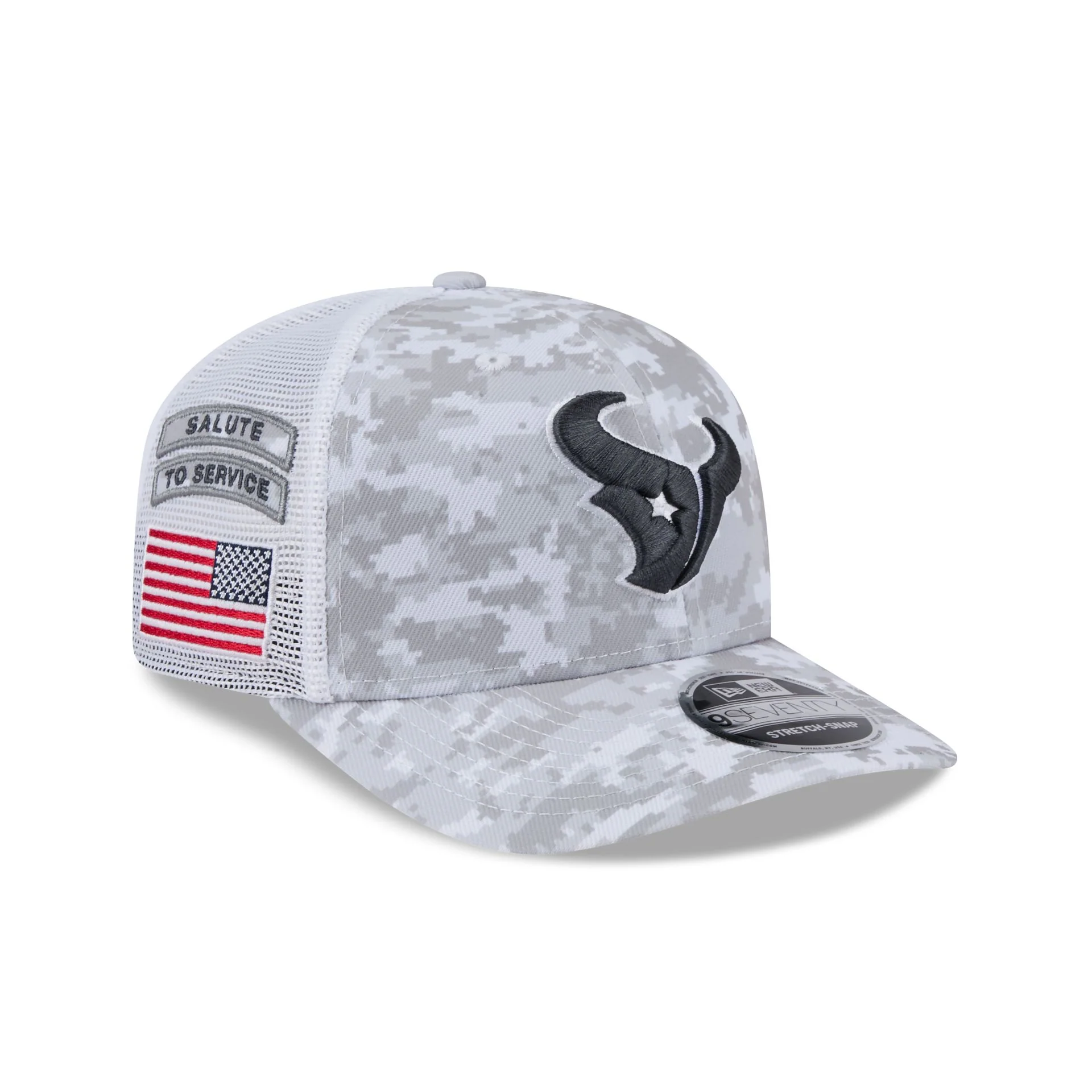 Houston Texans 2024 Salute to Service 9SEVENTY Trucker Hat