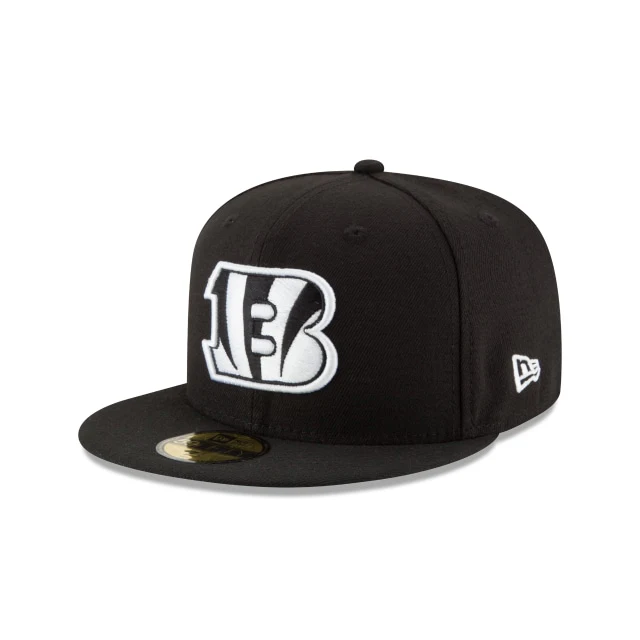 Cincinnati Bengals Black & White 59FIFTY Fitted Hat