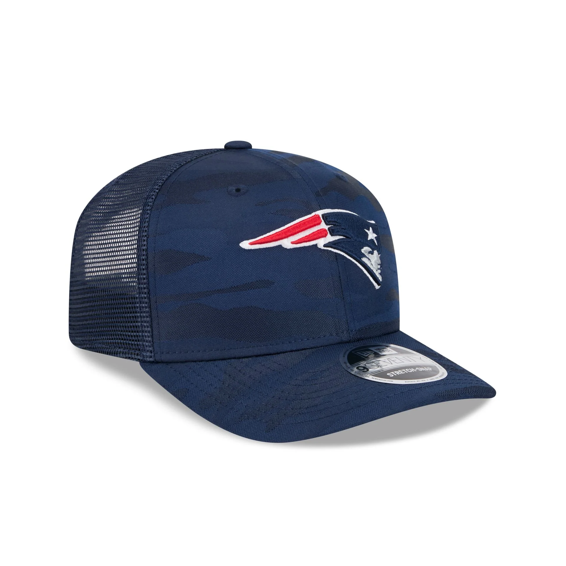 New England Patriots Camo 9SEVENTY Trucker Stretch-Snap Hat