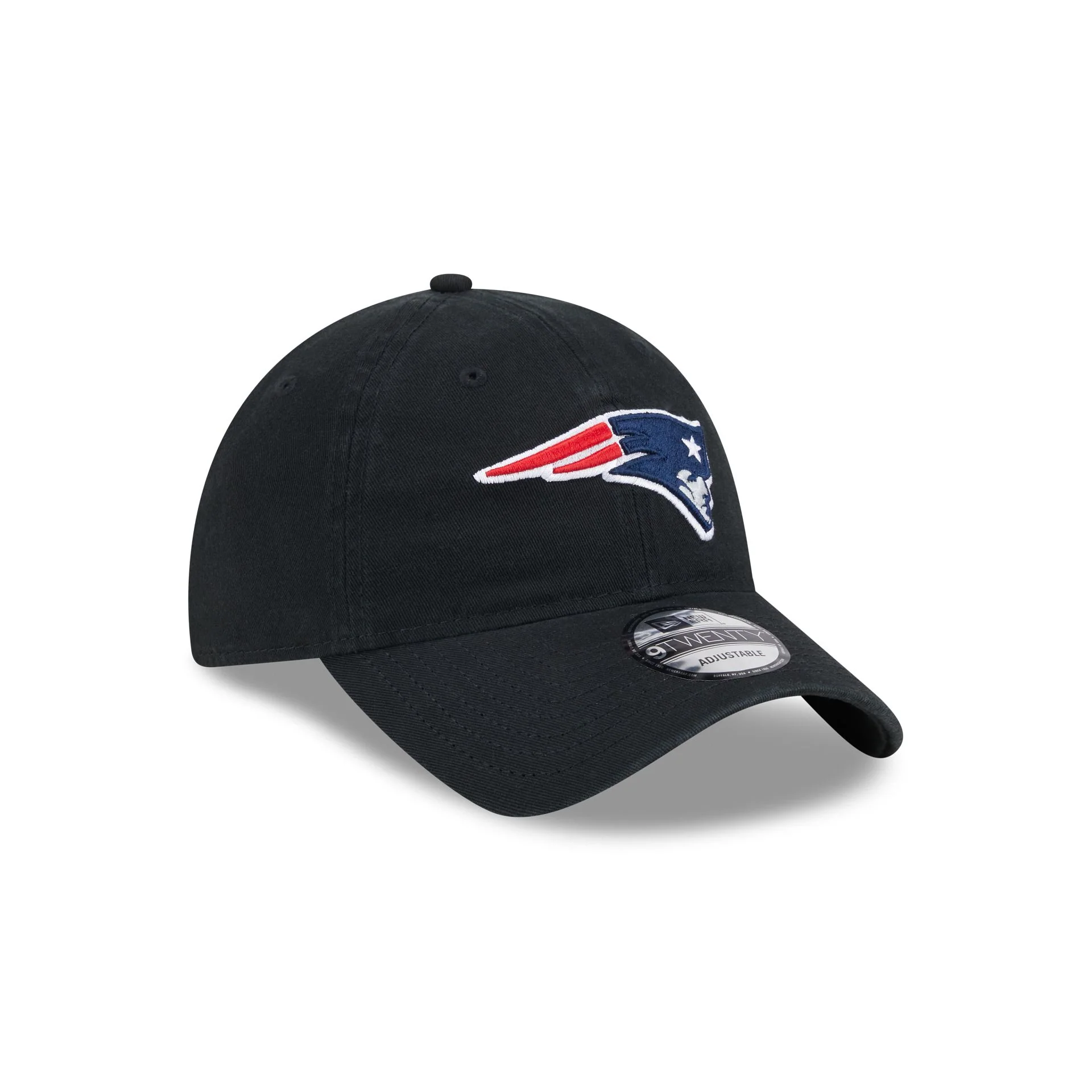 New England Patriots Black 9TWENTY Adjustable Hat