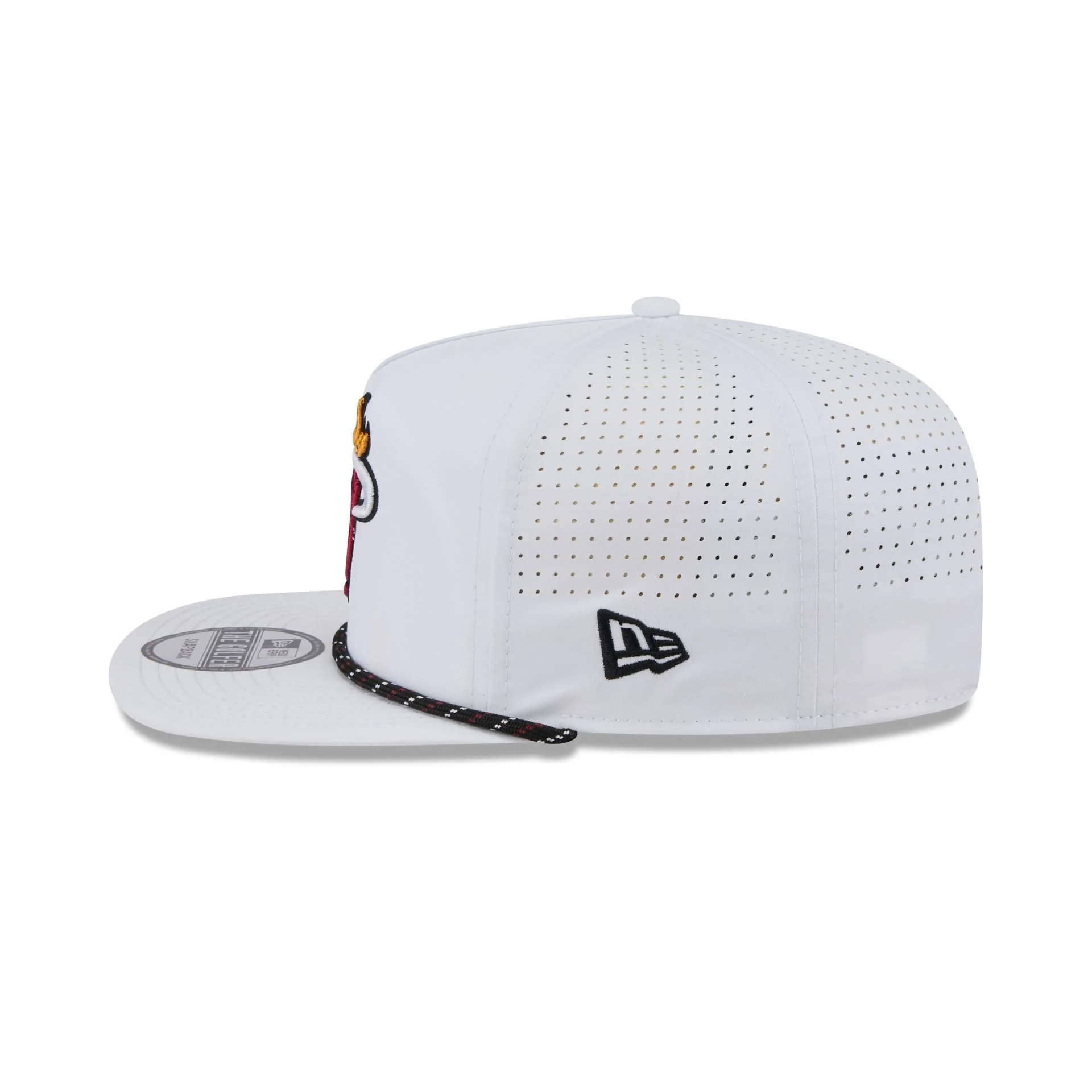 Miami Heat Optic White Performance Rope Golfer Hat