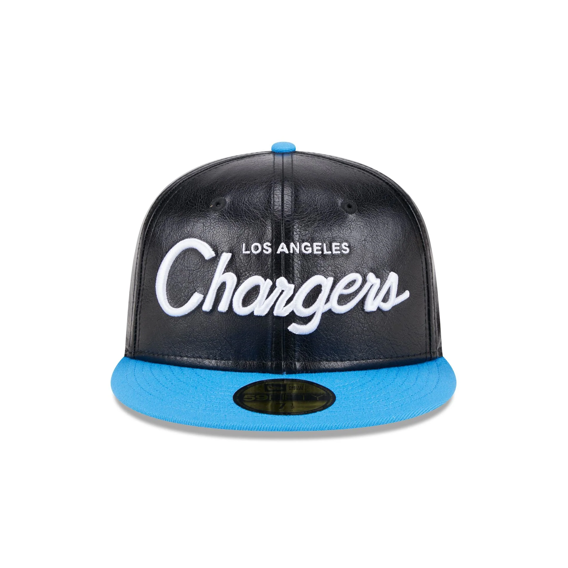 Los Angeles Chargers Faux Leather Crown 59FIFTY Fitted Hat