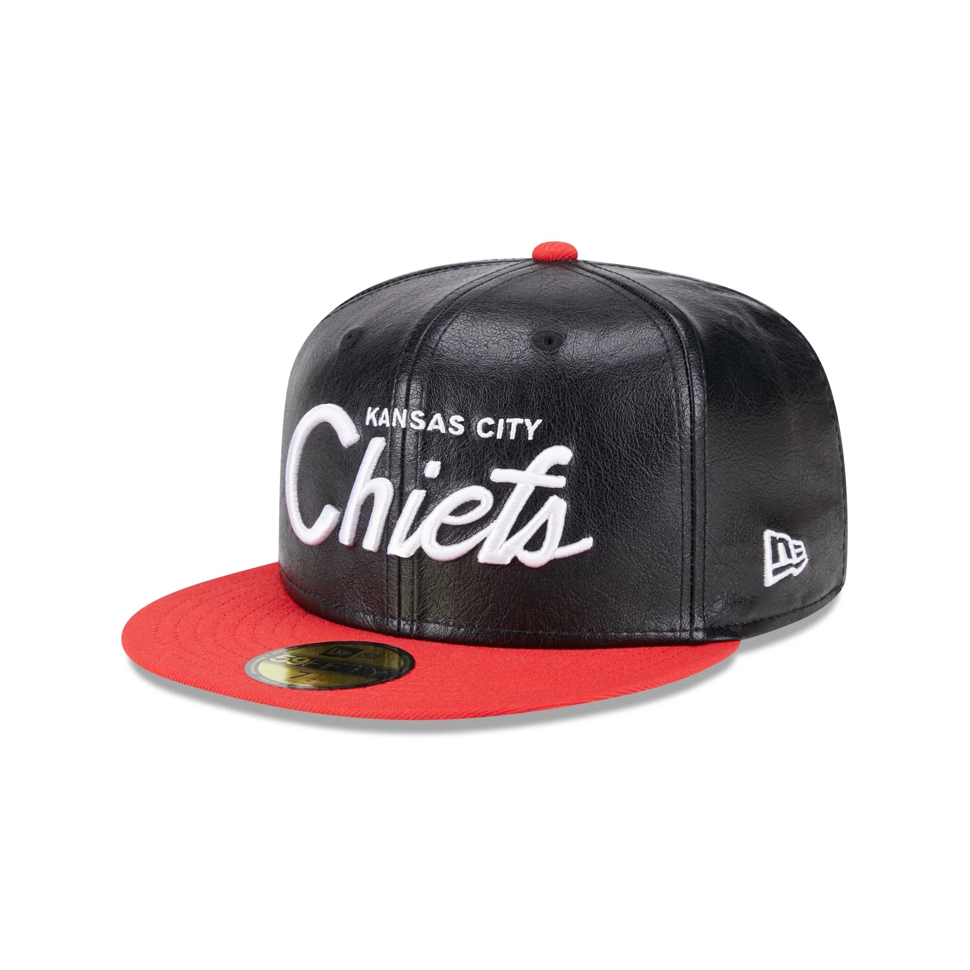 Kansas City Chiefs Faux Leather Crown 59FIFTY Fitted Hat