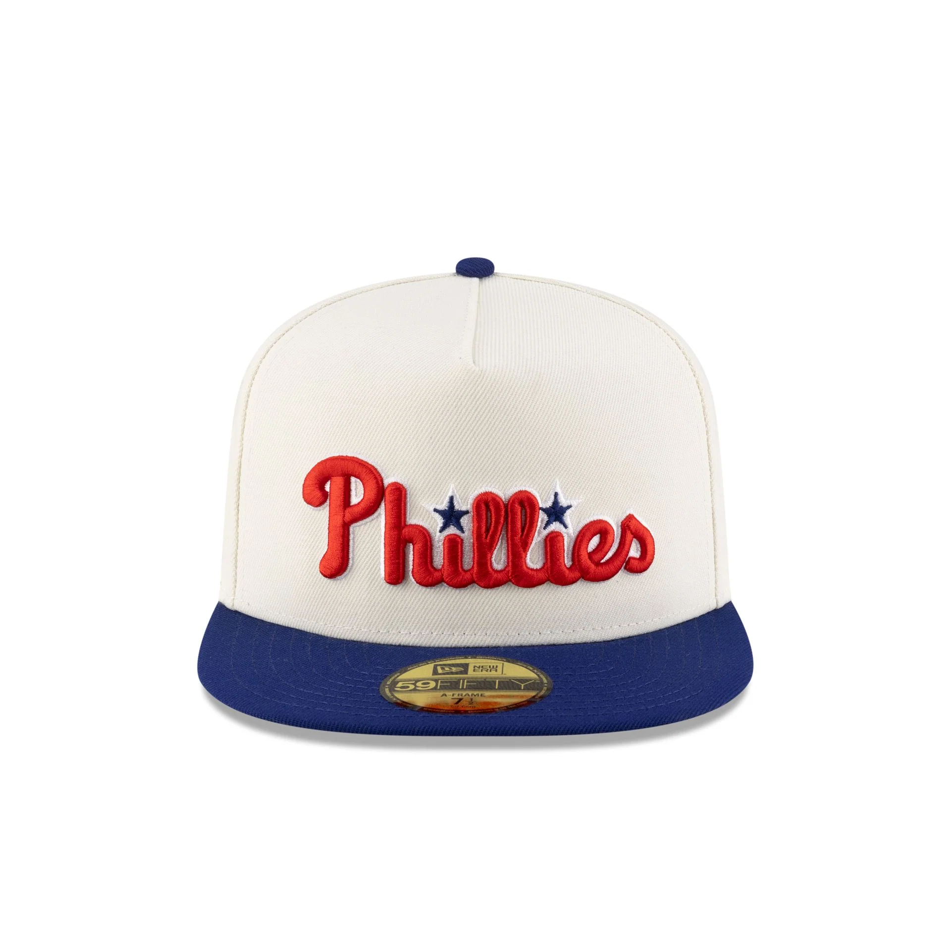 Just Caps League Sidepatch Chrome White Philadelphia Phillies 59FIFTY A-Frame Fitted Hat