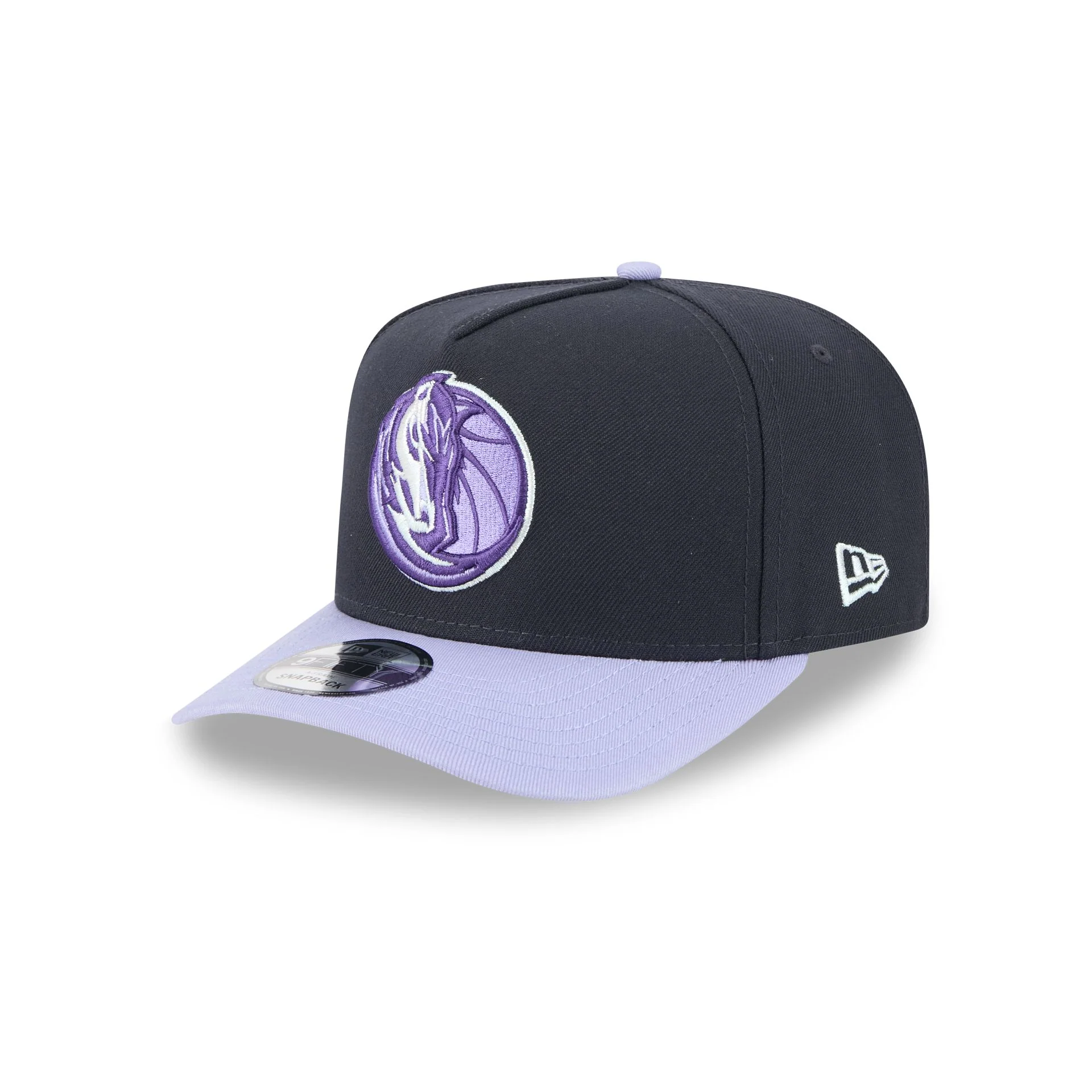 Dallas Mavericks Navy Lavender 9FIFTY A-Frame Snapback Hat