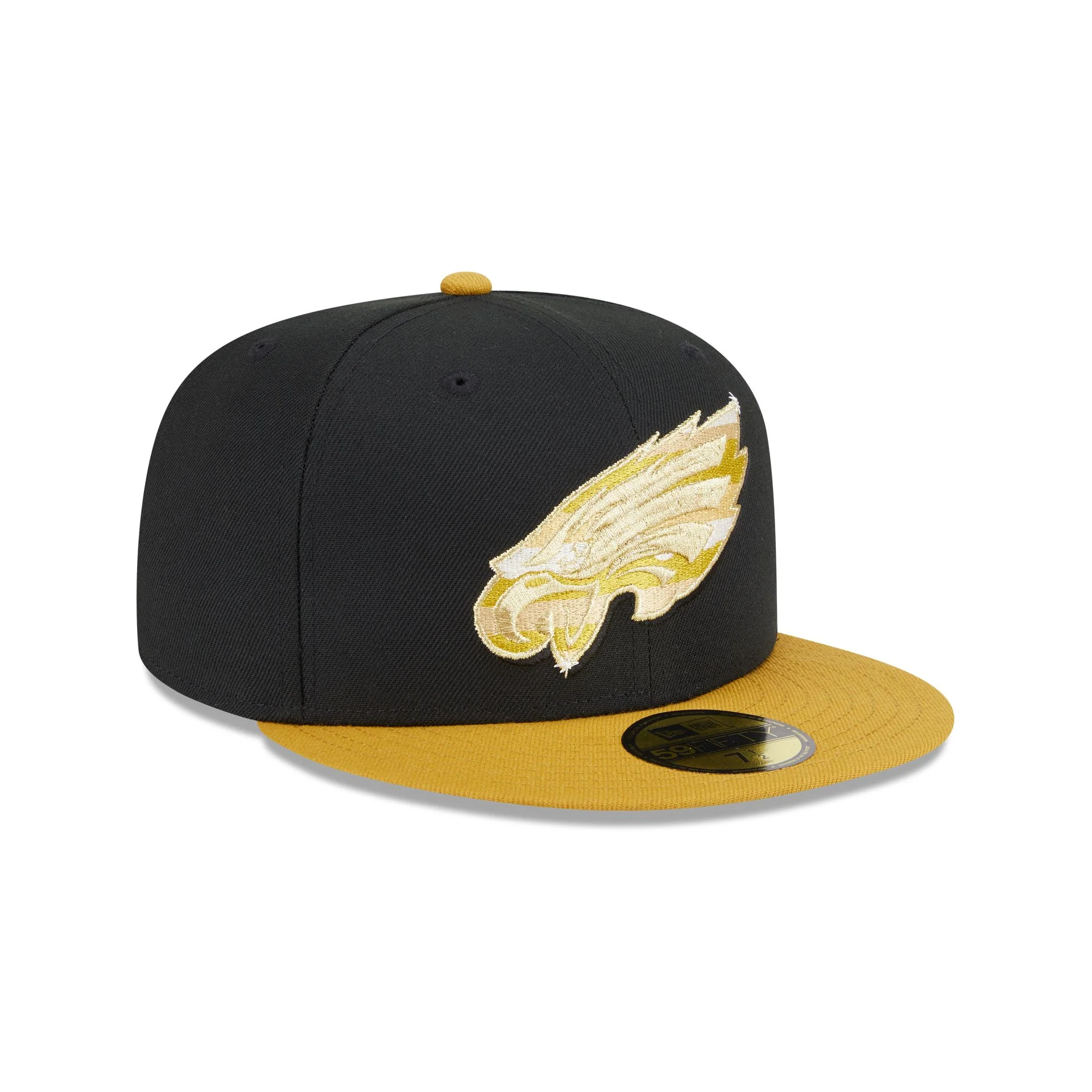 Philadelphia Eagles Metallic Gold Logo 59FIFTY Fitted Hat