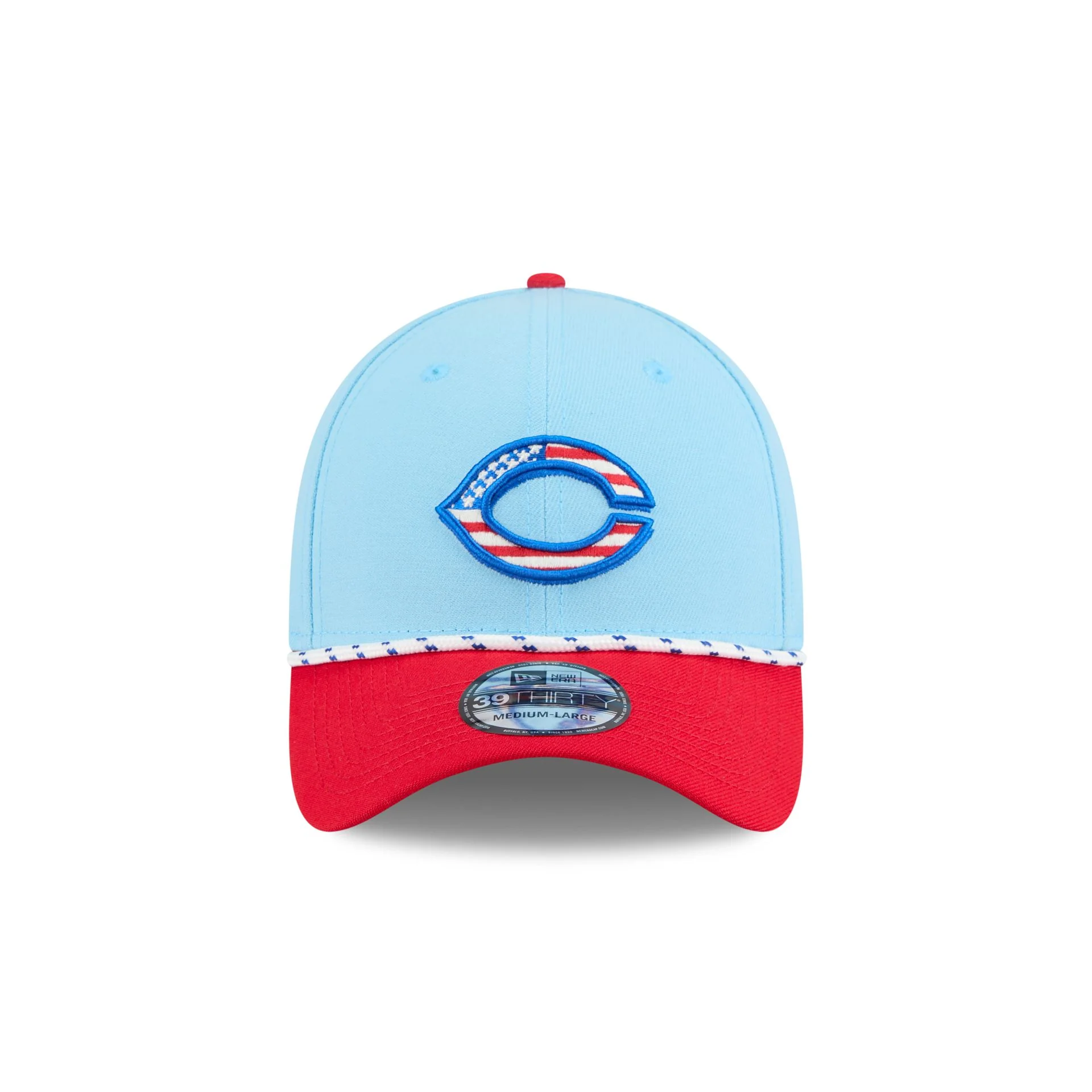 Cincinnati Reds Independence Day 2025 39THIRTY Stretch Fit Hat