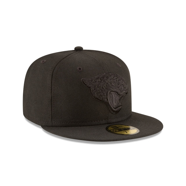 Jacksonville Jaguars Black On Black 59FIFTY Fitted Hat