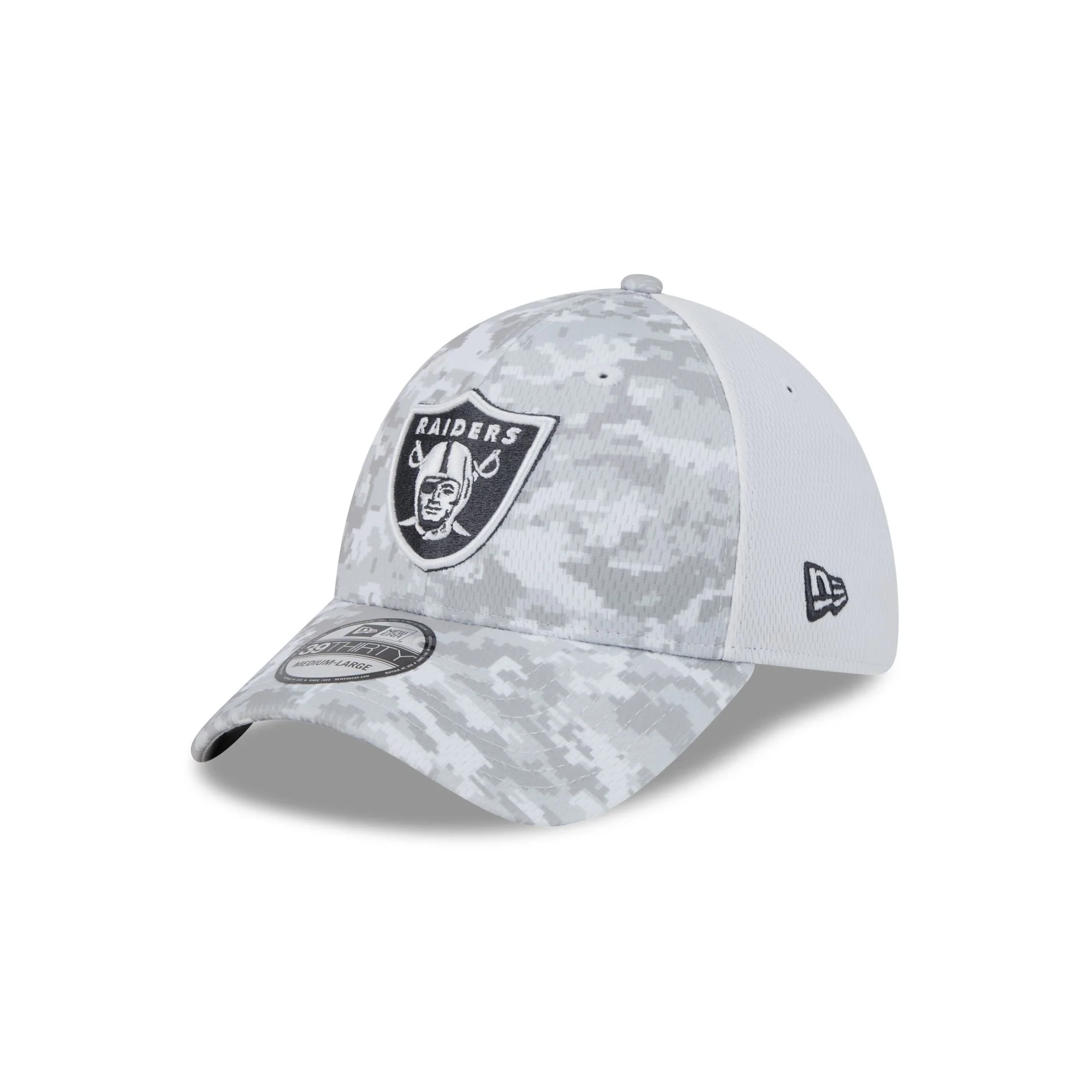Las Vegas Raiders 2024 Salute to Service 39THIRTY Stretch Fit Hat
