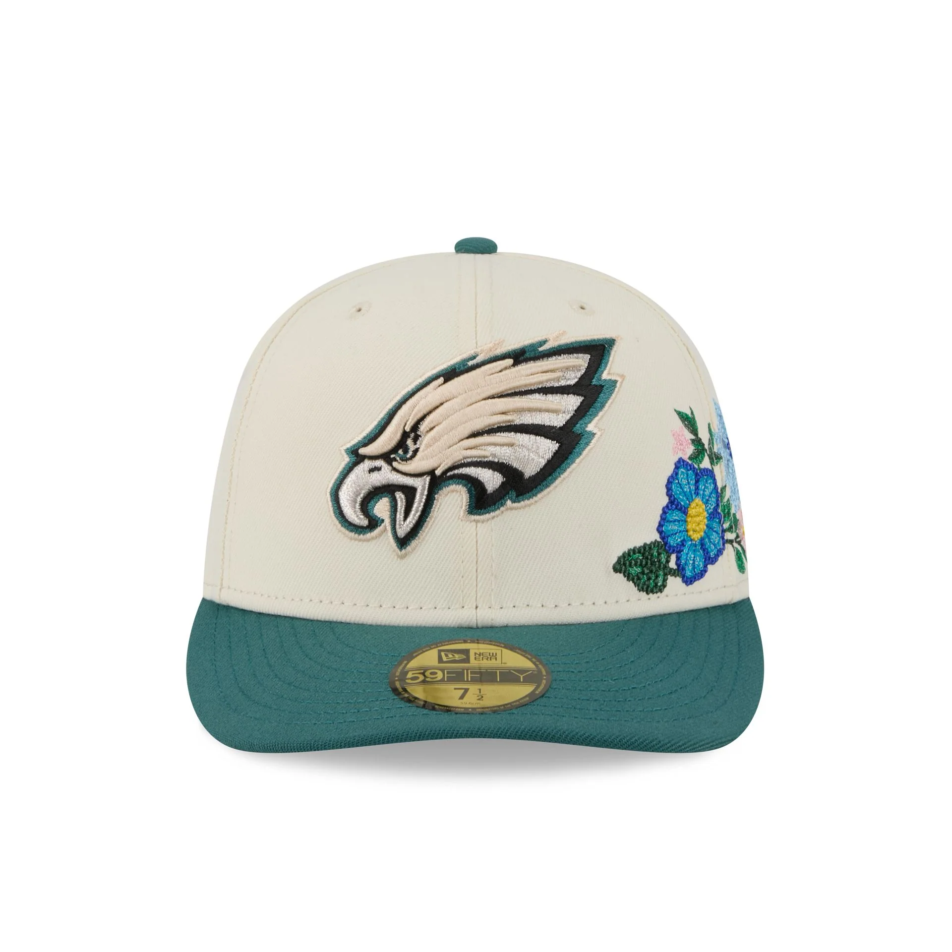 Philadelphia Eagles Tonal Florals White 59FIFTY Fitted Hat