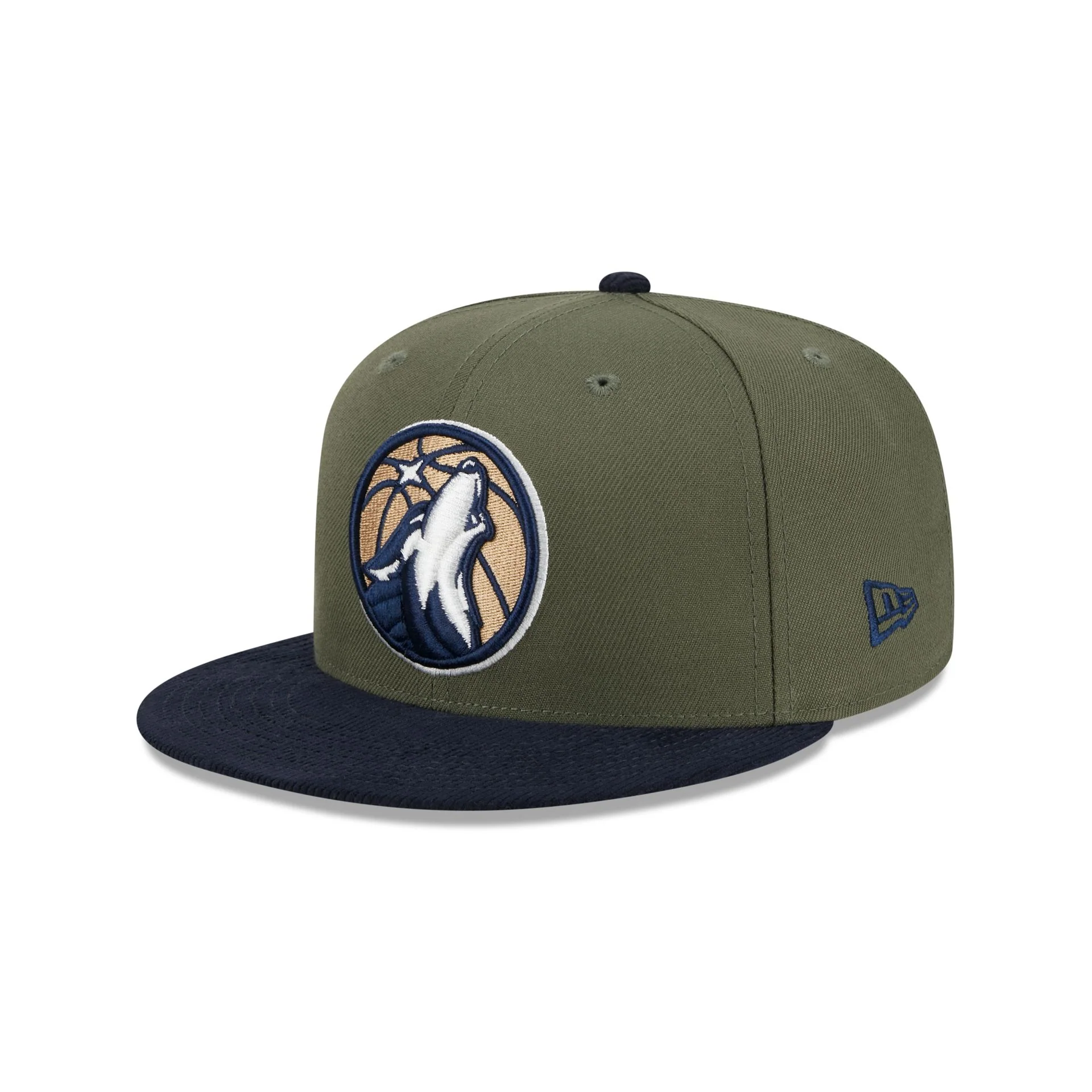 Minnesota Timberwolves Olive Green 59FIFTY Fitted Hat