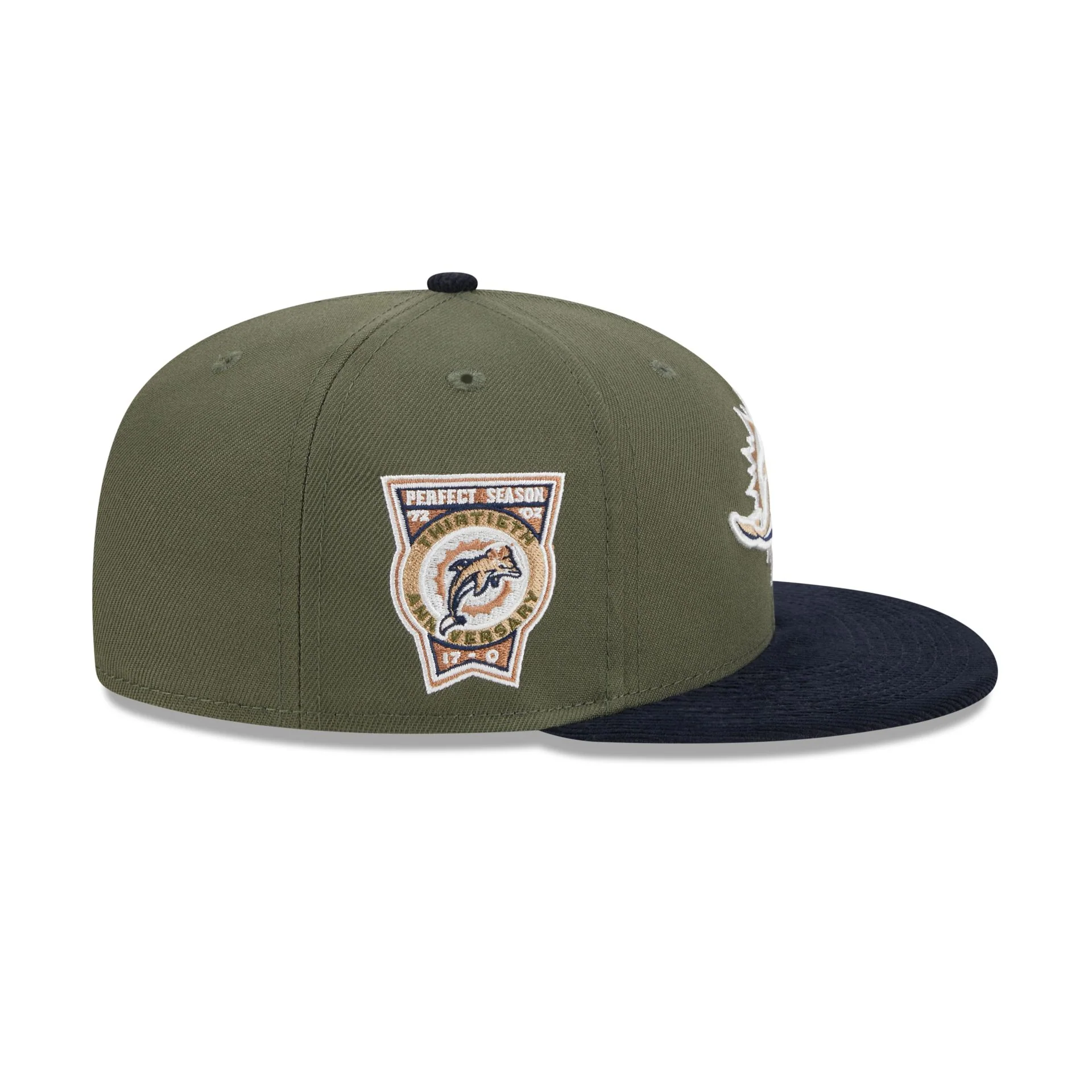 Miami Dolphins Olive Green 59FIFTY Fitted Hat